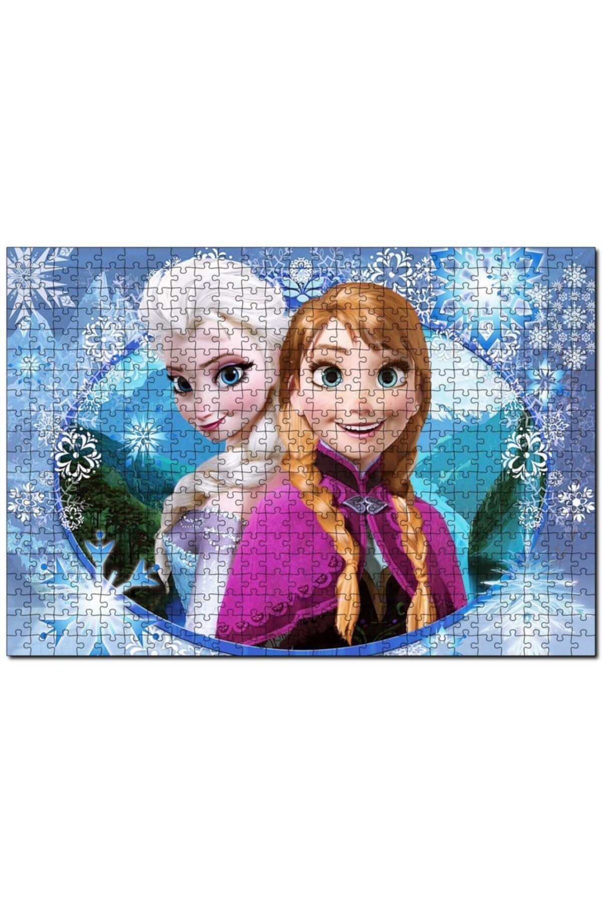 Cakapuzzle Prenses Anna Ve Elsa Buzlar Ülkesi Görseli 500 Parça Puzzle Yapboz Mdf