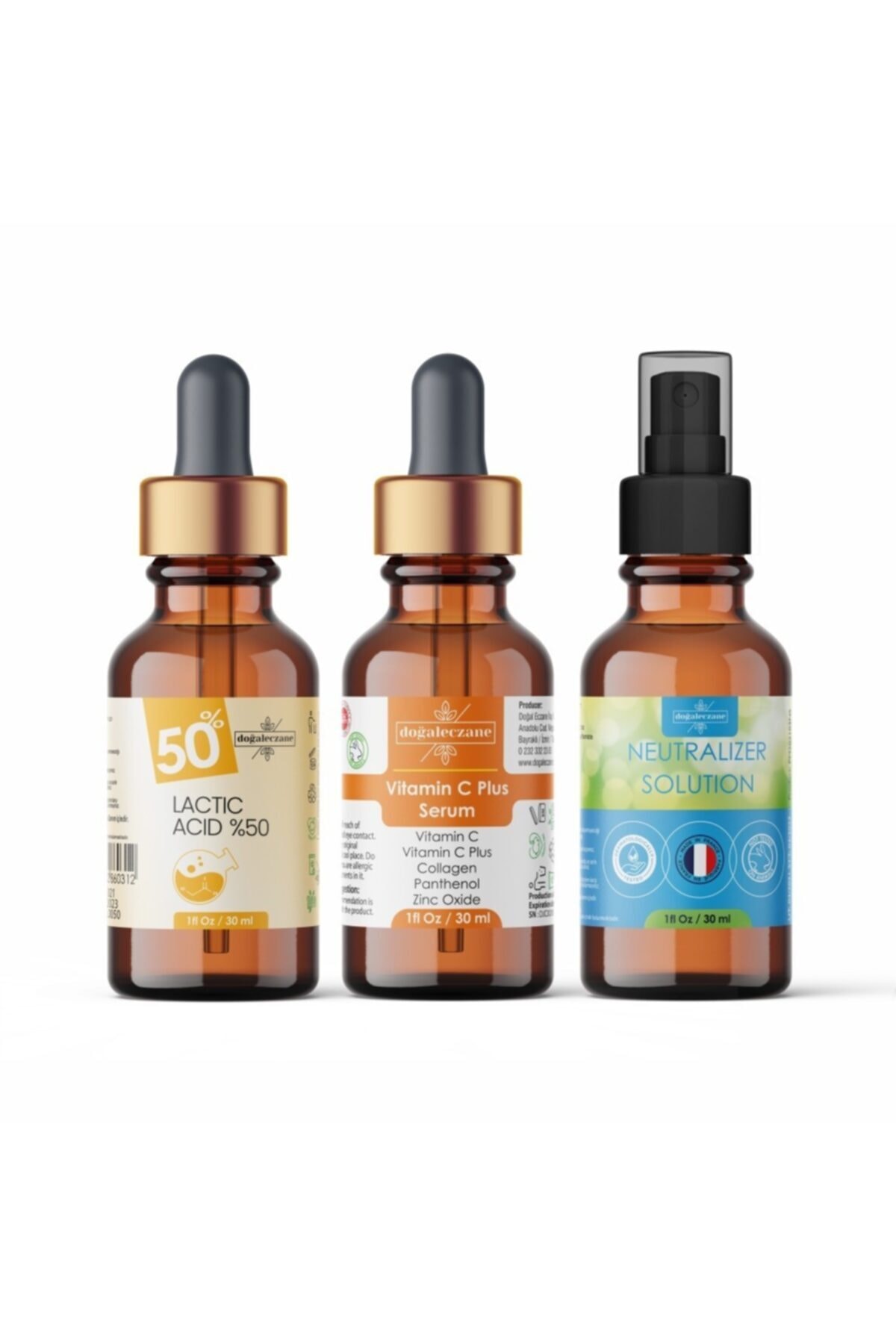 Doğal Eczane Cilt Beyazlatıcı Peeling Laktik Asit 50 Set