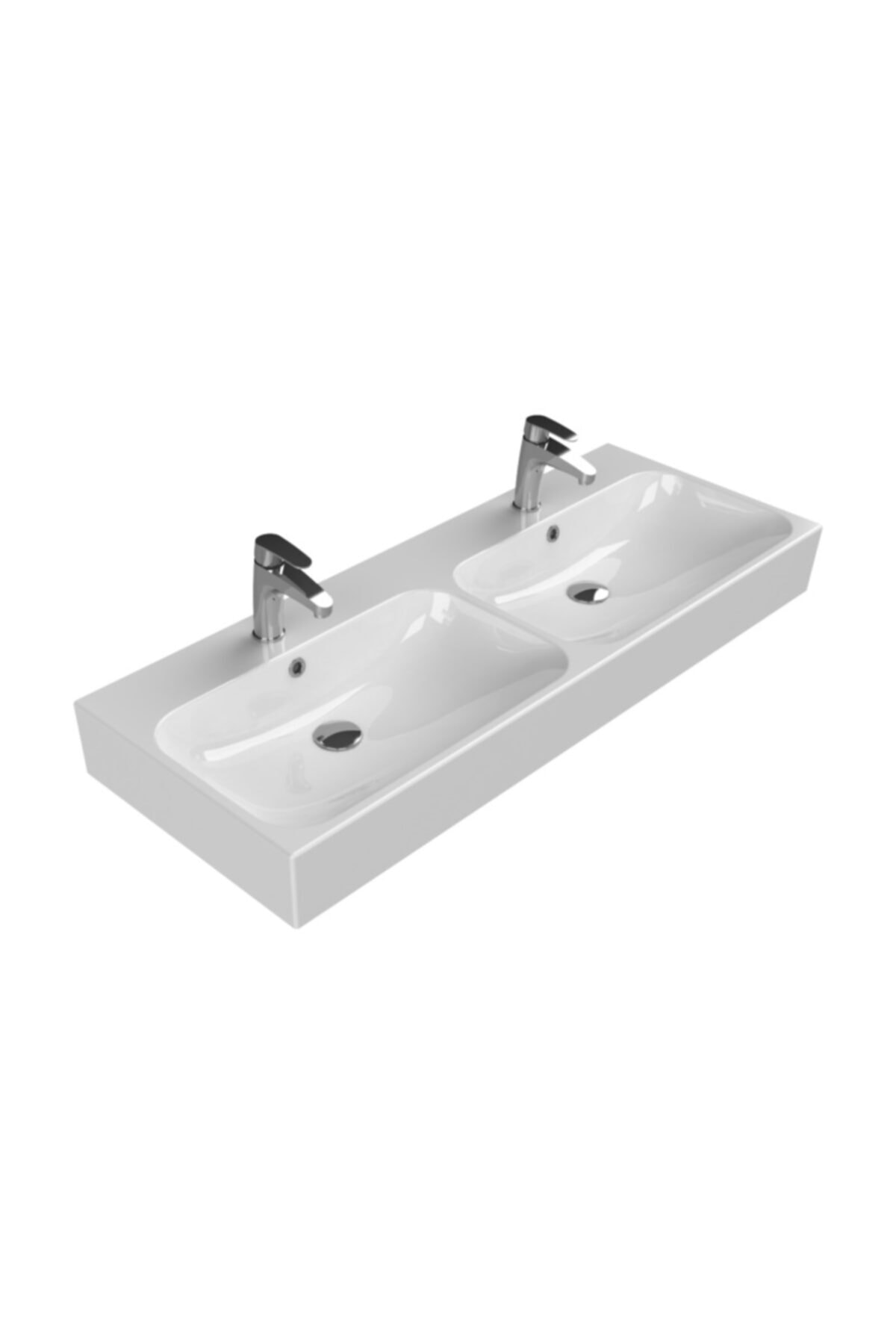 TURKUAZSERAMİK Cerastyle Pinto 120 X 47 Cm Çift Hazneli Etajer Uyumlu Lavabo