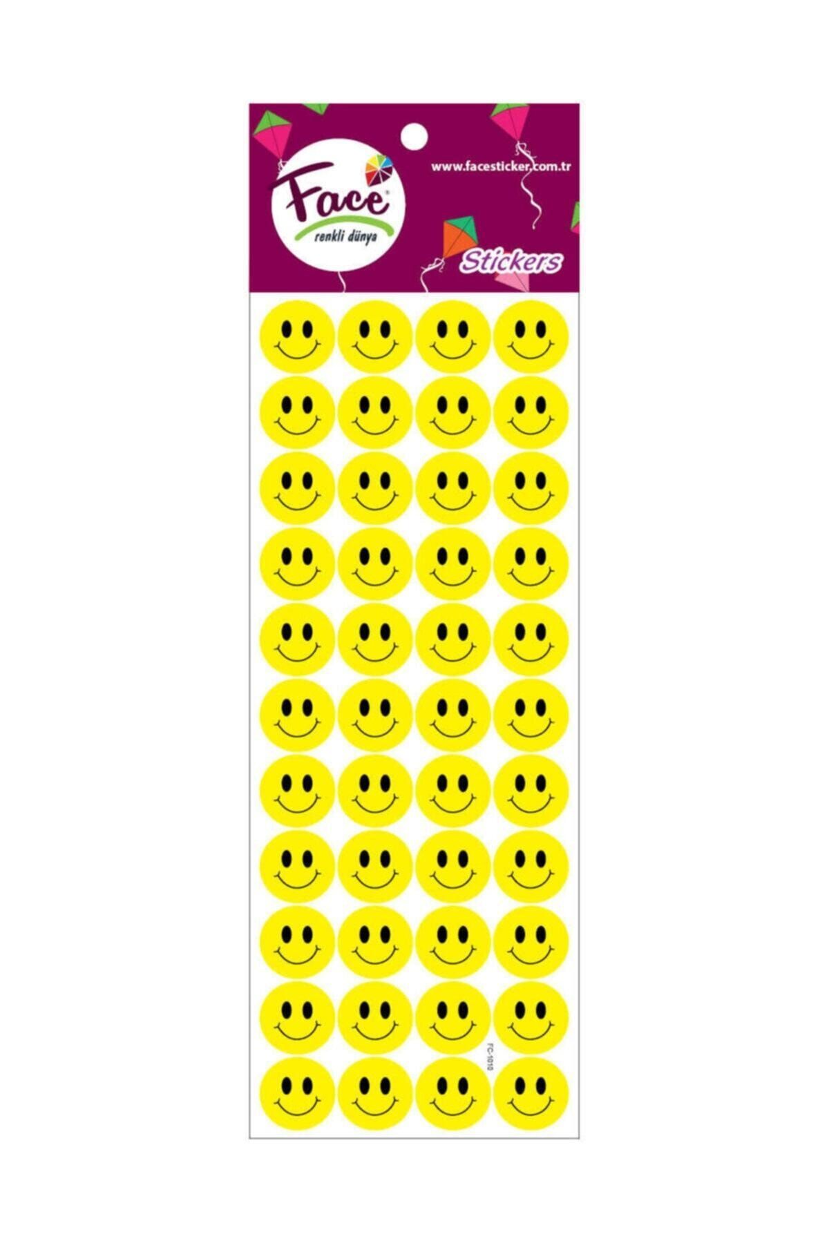 Face Renkli Dünya GÜLEN YÜZ STICKER