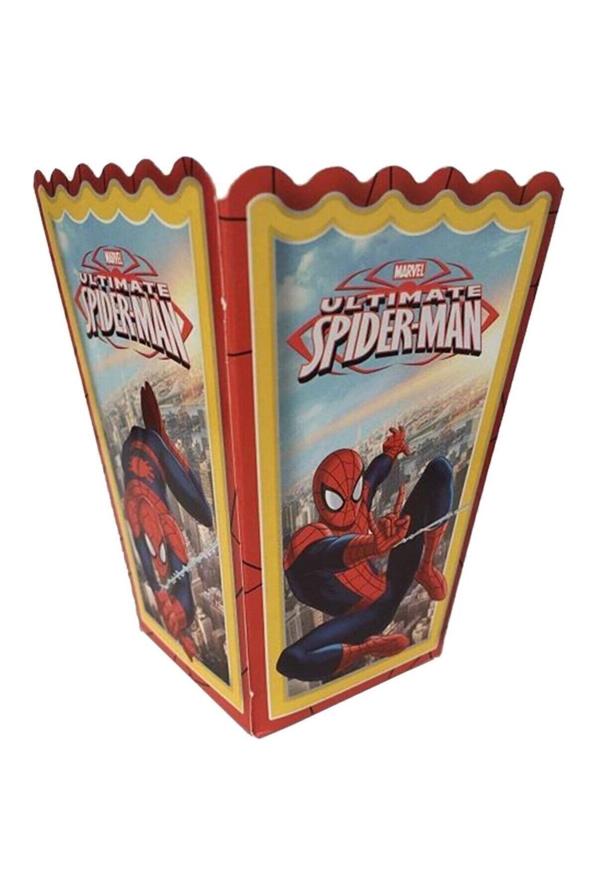 Parti dolabı 8 Adet Örümcek Adam Spiderman Popcorn Mısır Kutusu