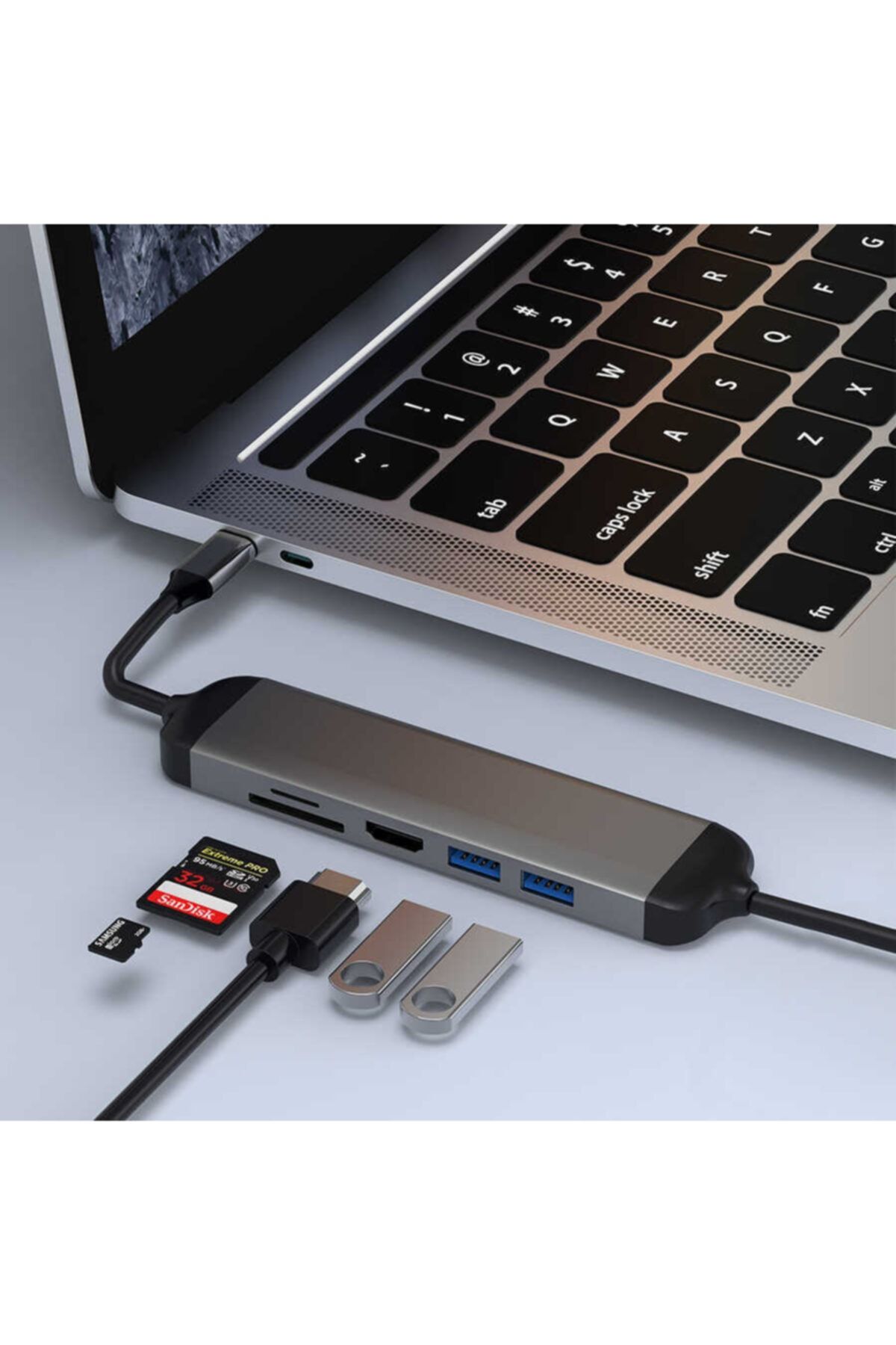 Marbil Apple Macbook 15.4 Inç Pro Retina Uyumlu 5in1 Premium Type-c Çoklayıcı
