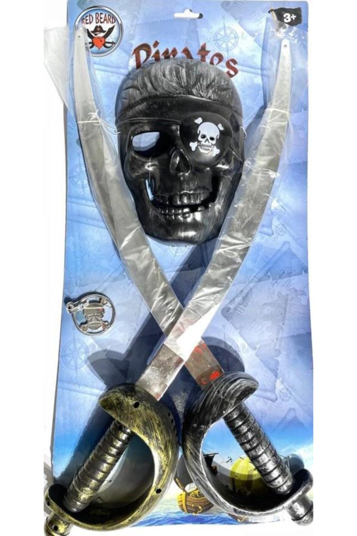 Sunman Korsan Seti Çift Kılıç Ve Maske Seti