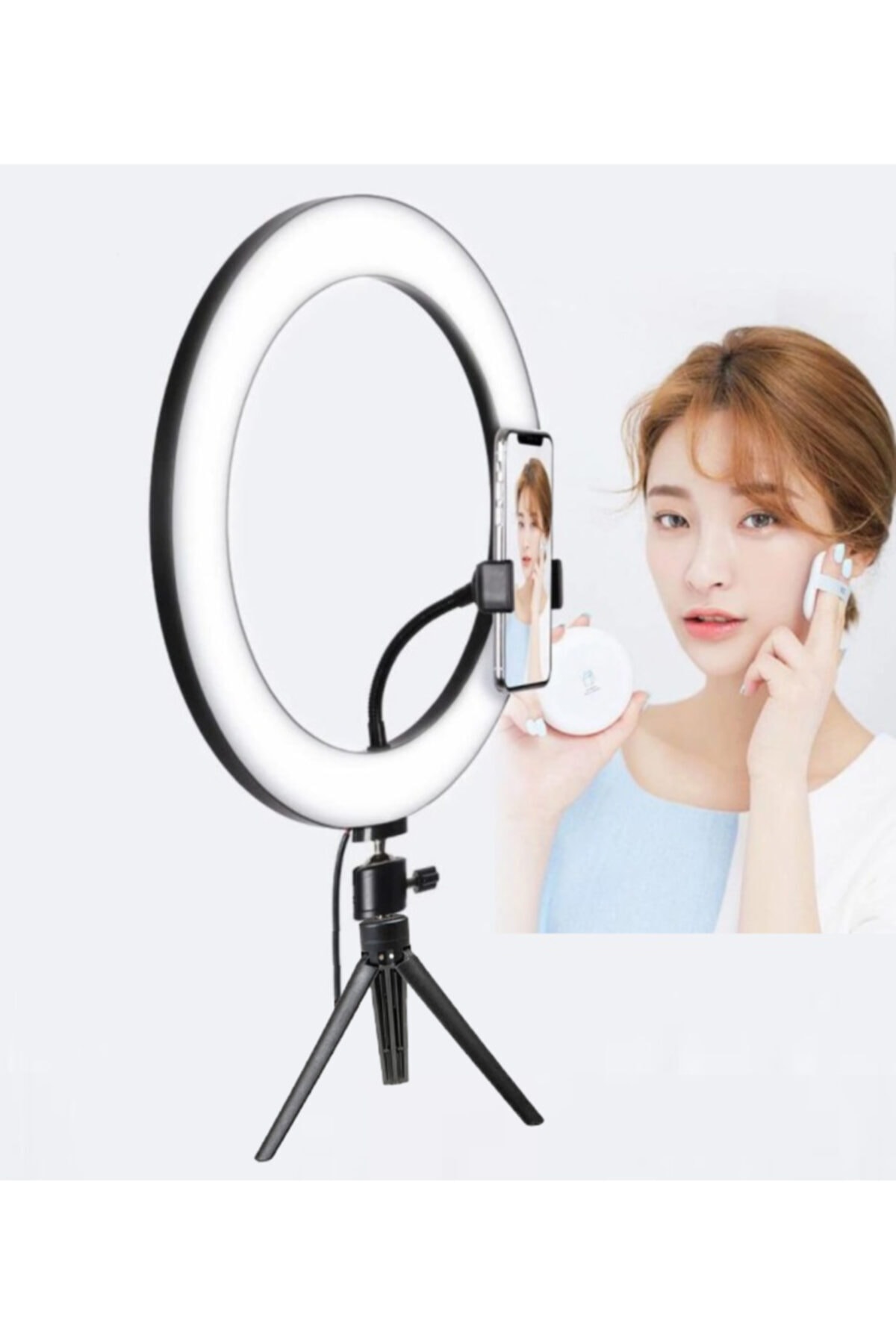 neryas Ring Light Makyaj Selfie Led Işığı 10 Inç Tripot Ayaklı