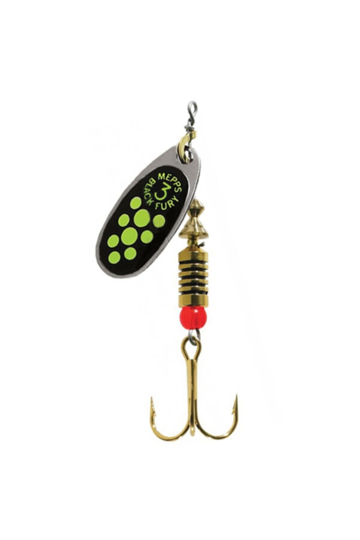 elifeoutdoor Mepps Black Fury Chartreuse Gümüş-yeşil No:3