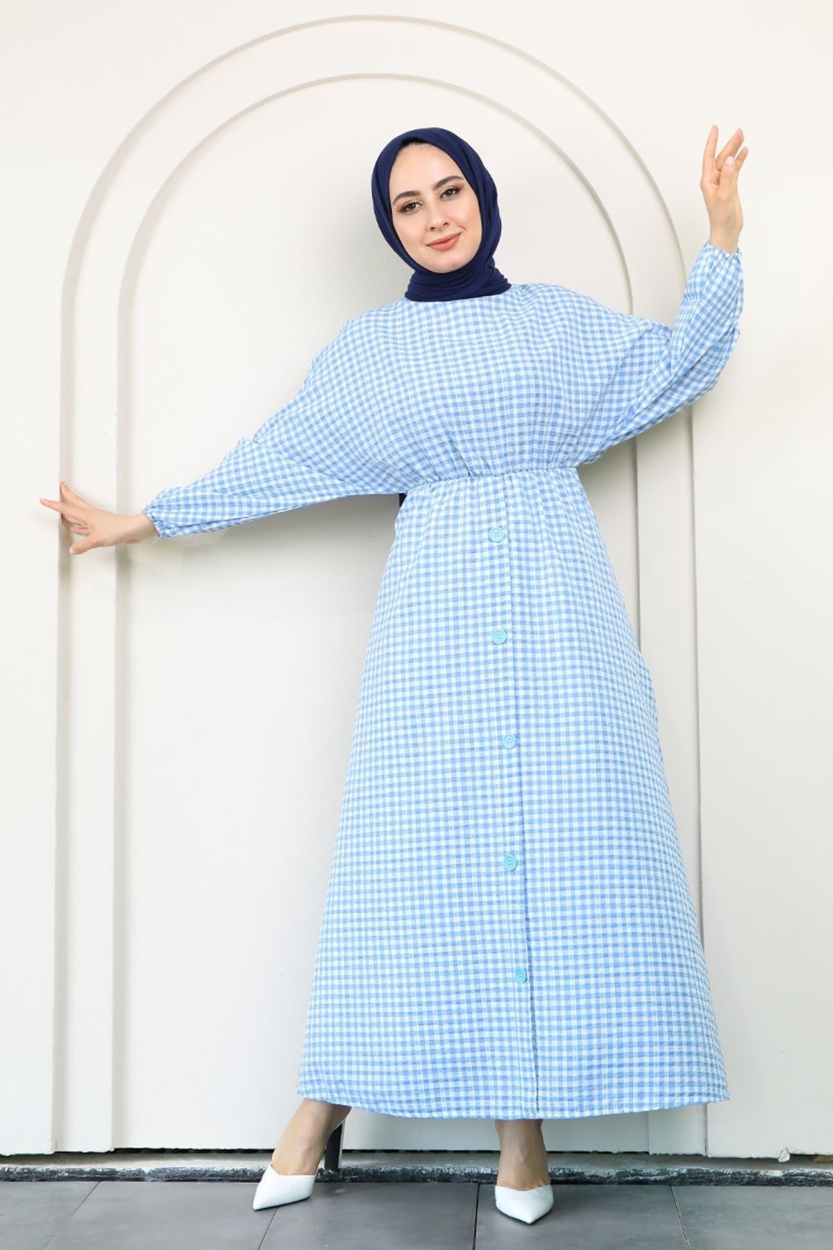 Baby blue hijab outfit outlet