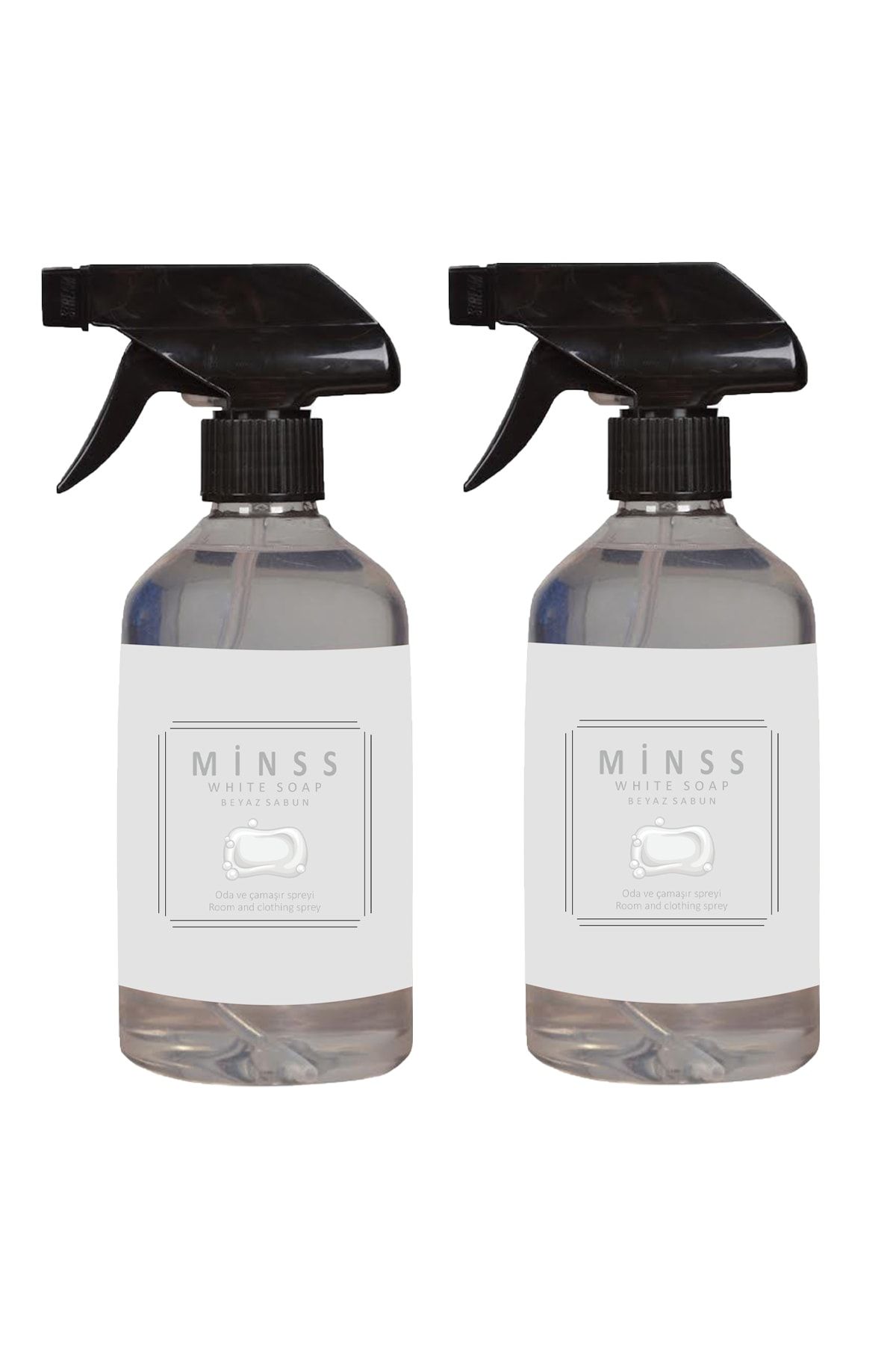 minss 2'li Set Beyaz Sabun Oda Ve Çamaşır Parfümü 1000 Ml