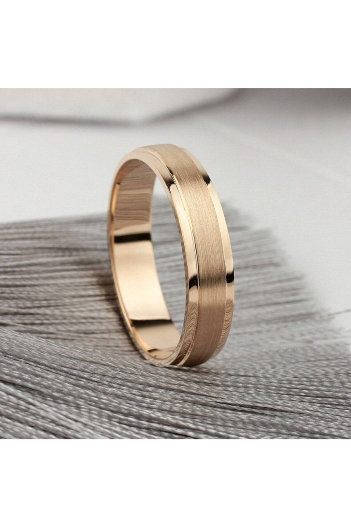 SANYA TAKI 925 Ayar Rose-gold Renk Erkek Gümüş Alyans