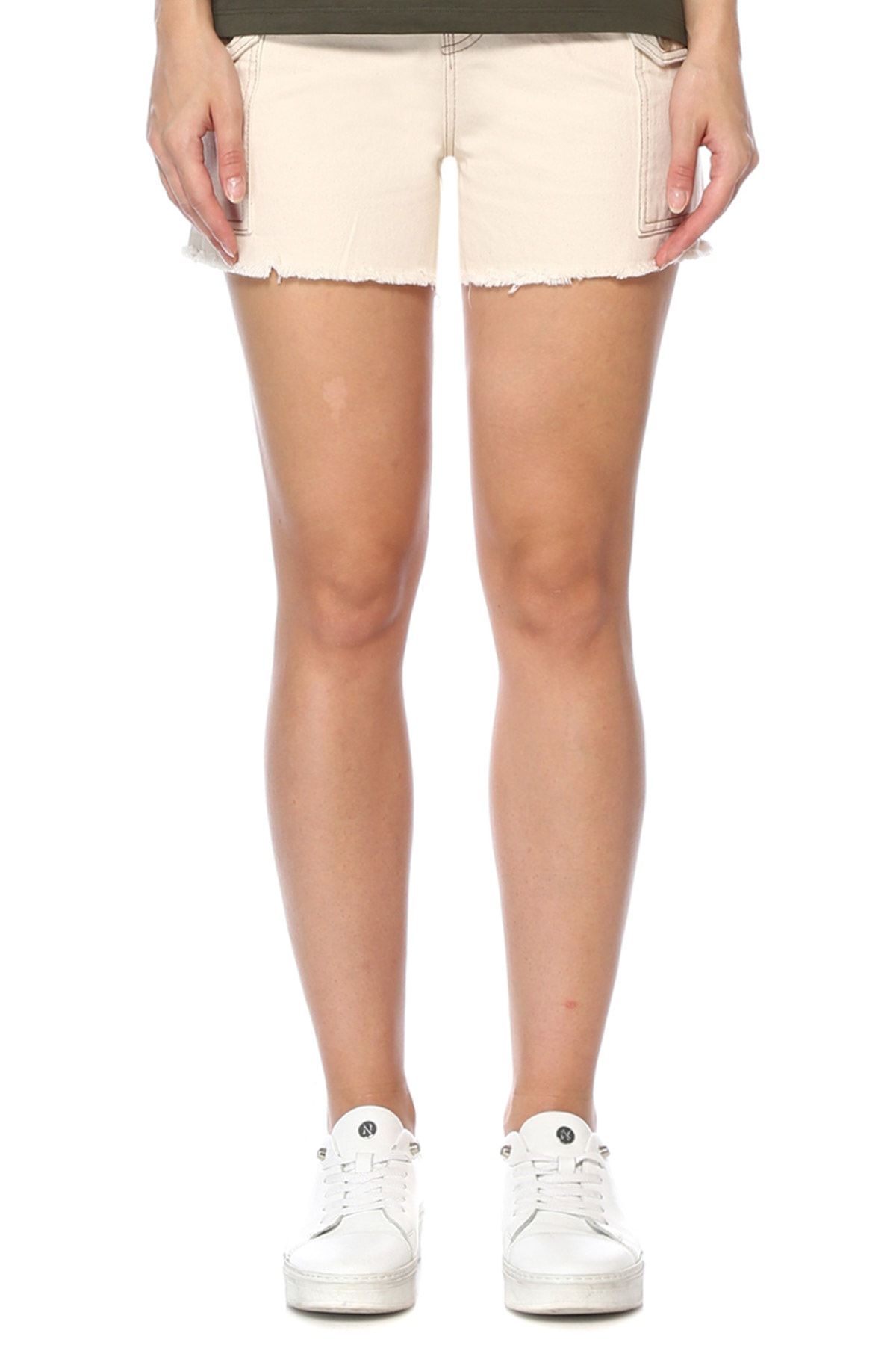 Network Kadın Ekru Denim Şort 1074546