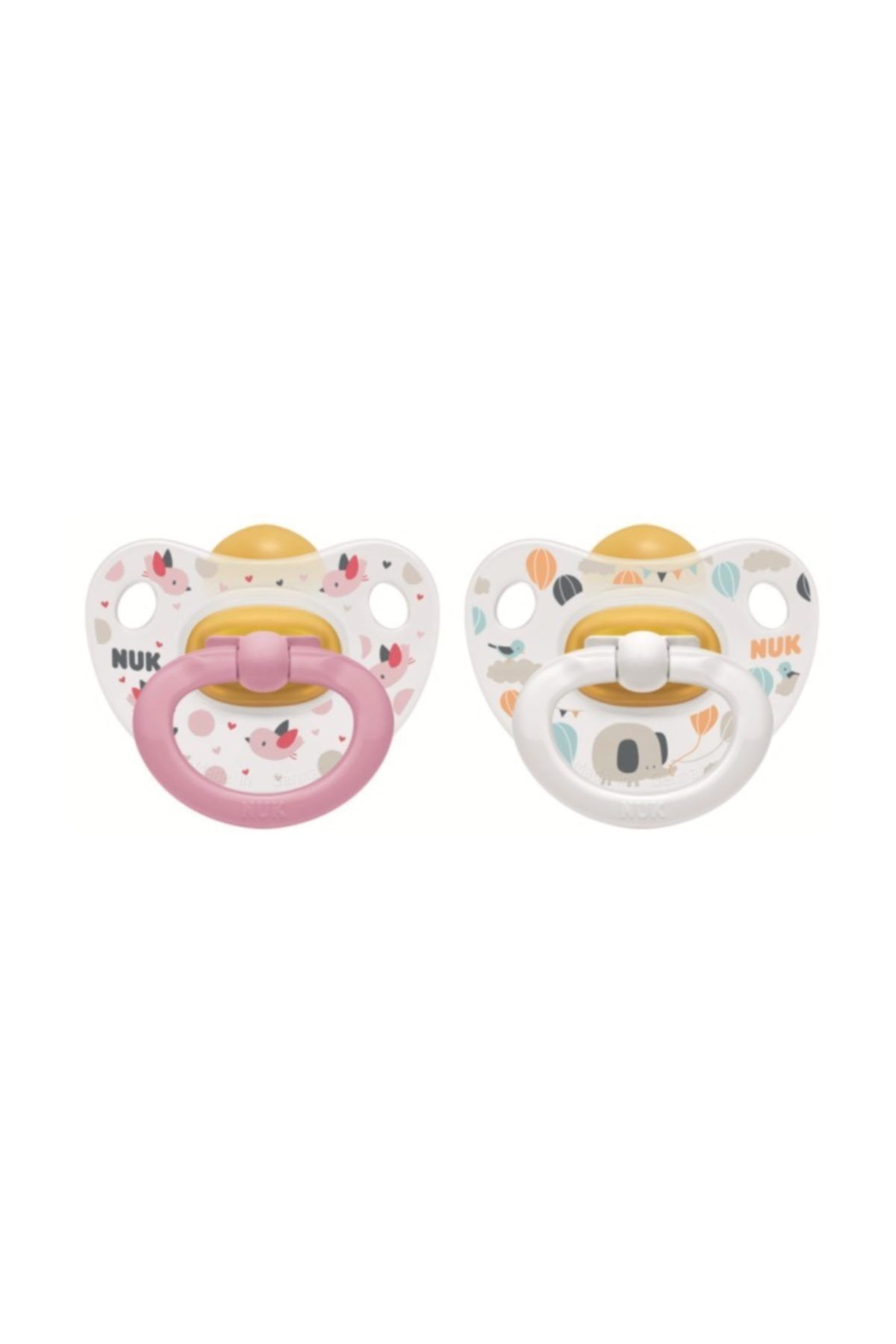 Nuk 725076 Happy Kids Kauçuk Emzik 0-6 Ay 2'li Pembe