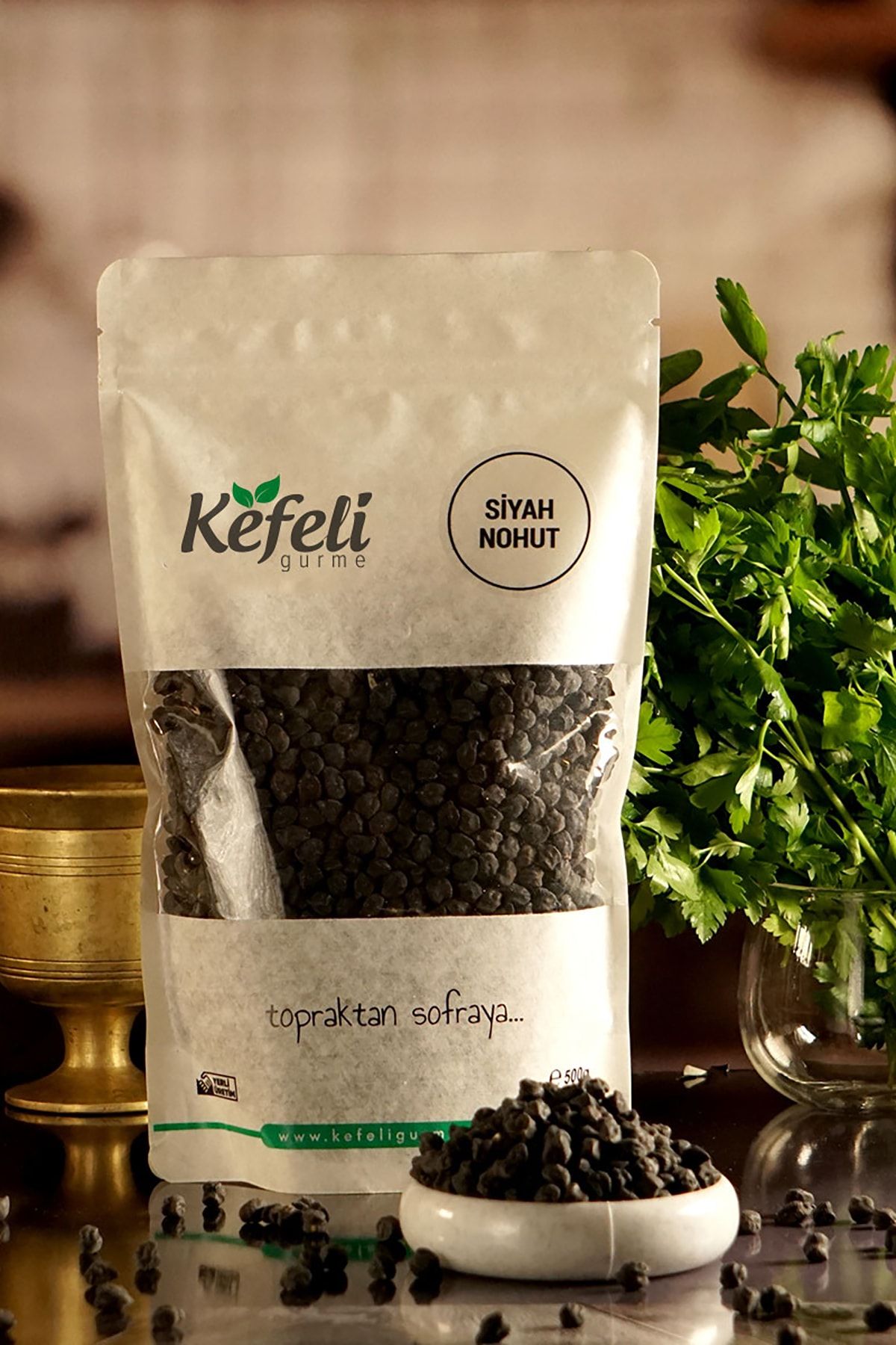 Kefeli Yerli İyi Tarım Siyah Nohut Doğal Üretim 0,5 Kg & 500gr