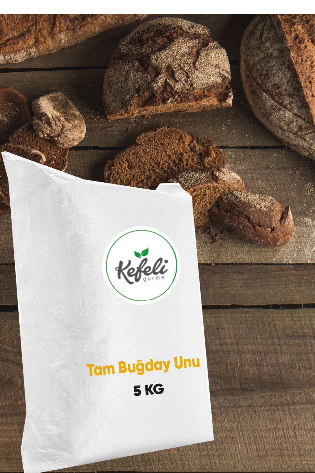 Kefeli Katkısız İyi Tarım Tam Buğday Unu Doğal Taş Değirmen 5 Kg & 5000gr