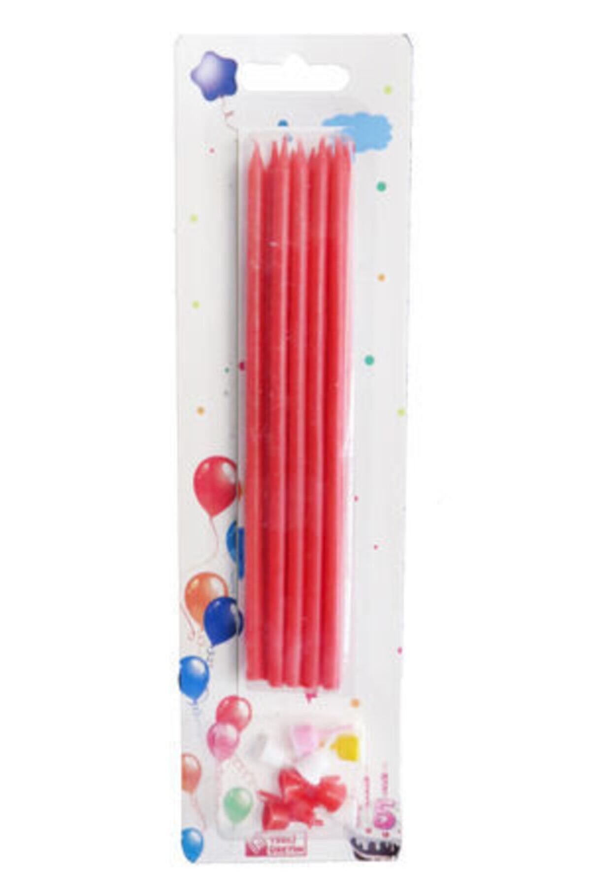 whiteavm Pastel 15 cm Kırmızı Mum Pk 10 Kl 450