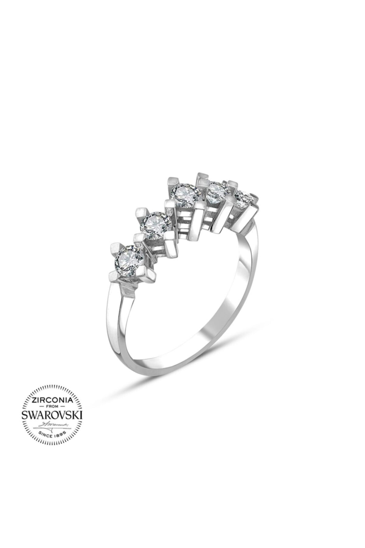 Swarovski 5 Taş Kraliçe Bayan Yüzük