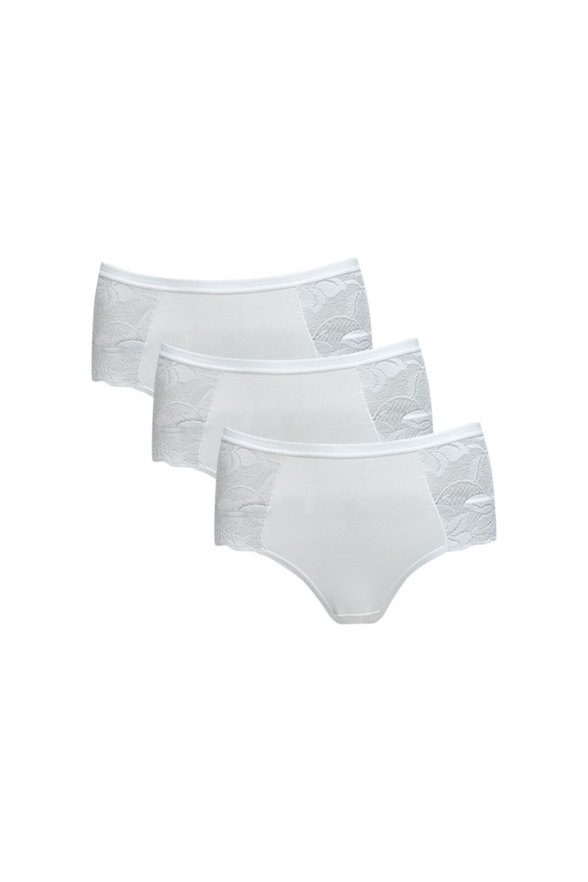 Godewo 3'lü Dantelli Maxi Slip