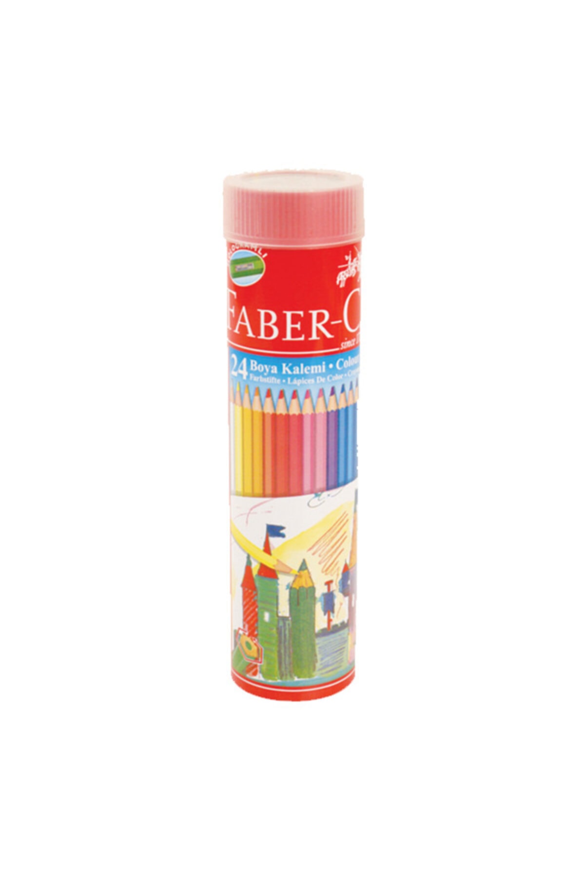 Faber Castel Faber-castell Kuru Boya Red Line Metal Tüp Kutu Tam Boy 24 Renk Kalemtraş Hediyeli 5173 116524