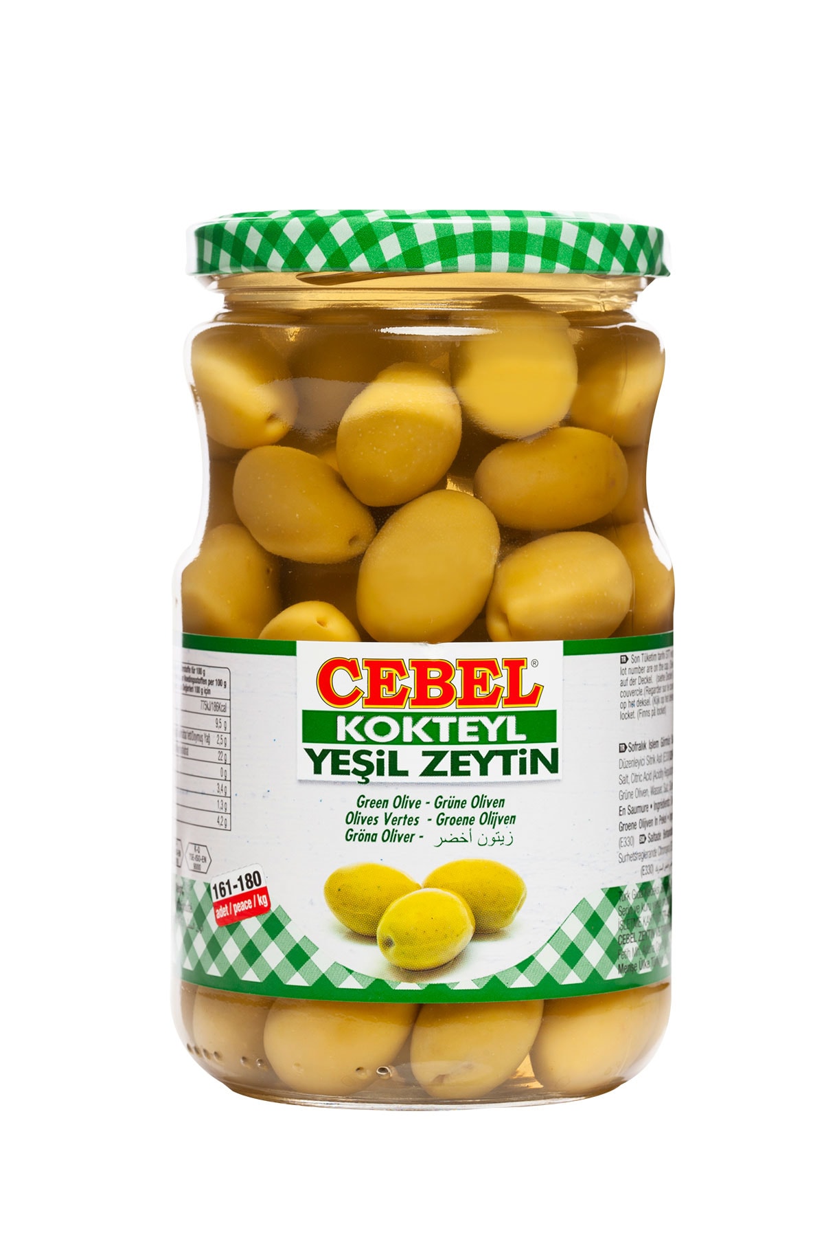 Cebel Yeşil Zeytin Kokteyl 400 Gr Kav.