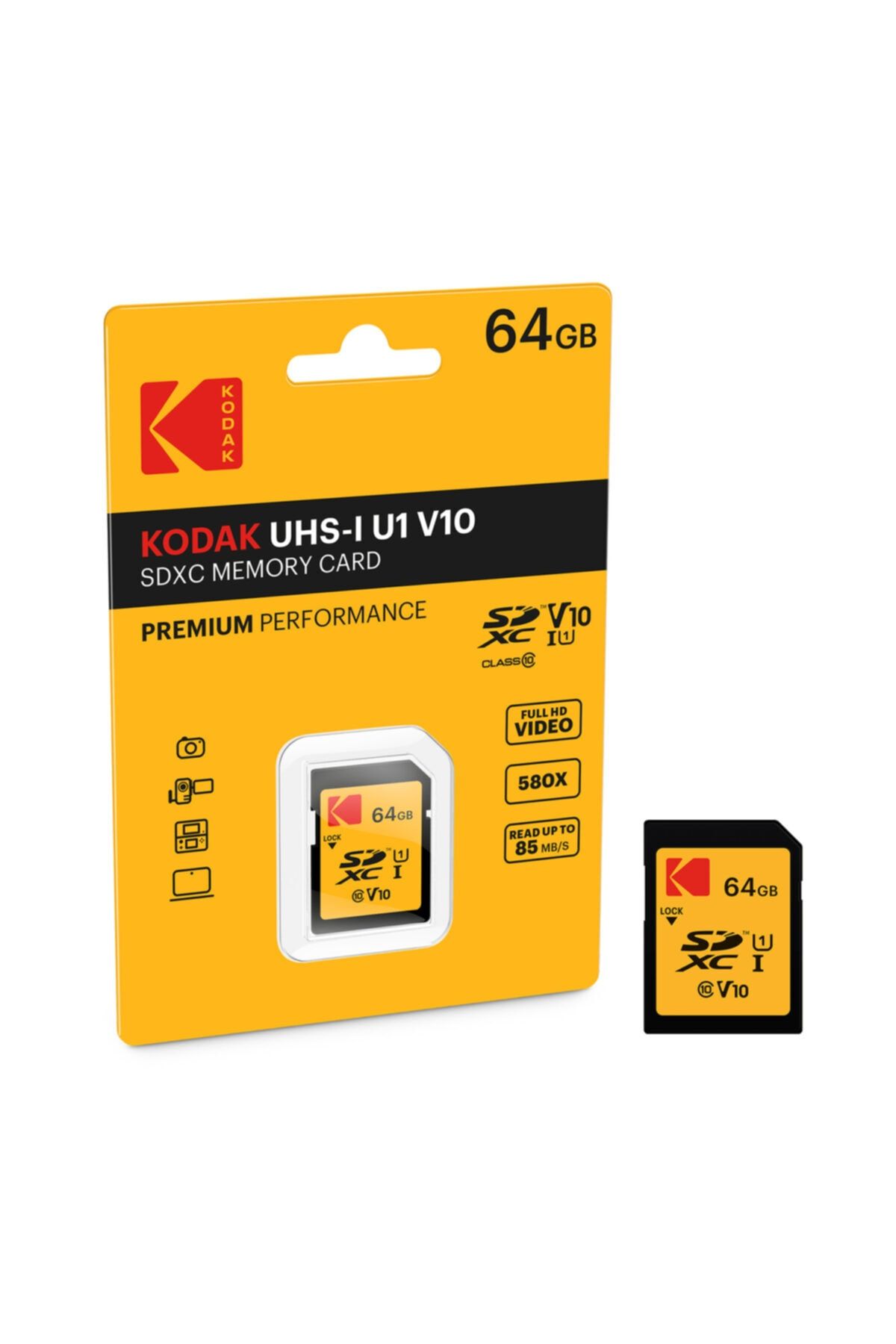 Kodak Sd 64gb Uhs1 U1 V10 Premium Performans Sd Hafıza Kartı