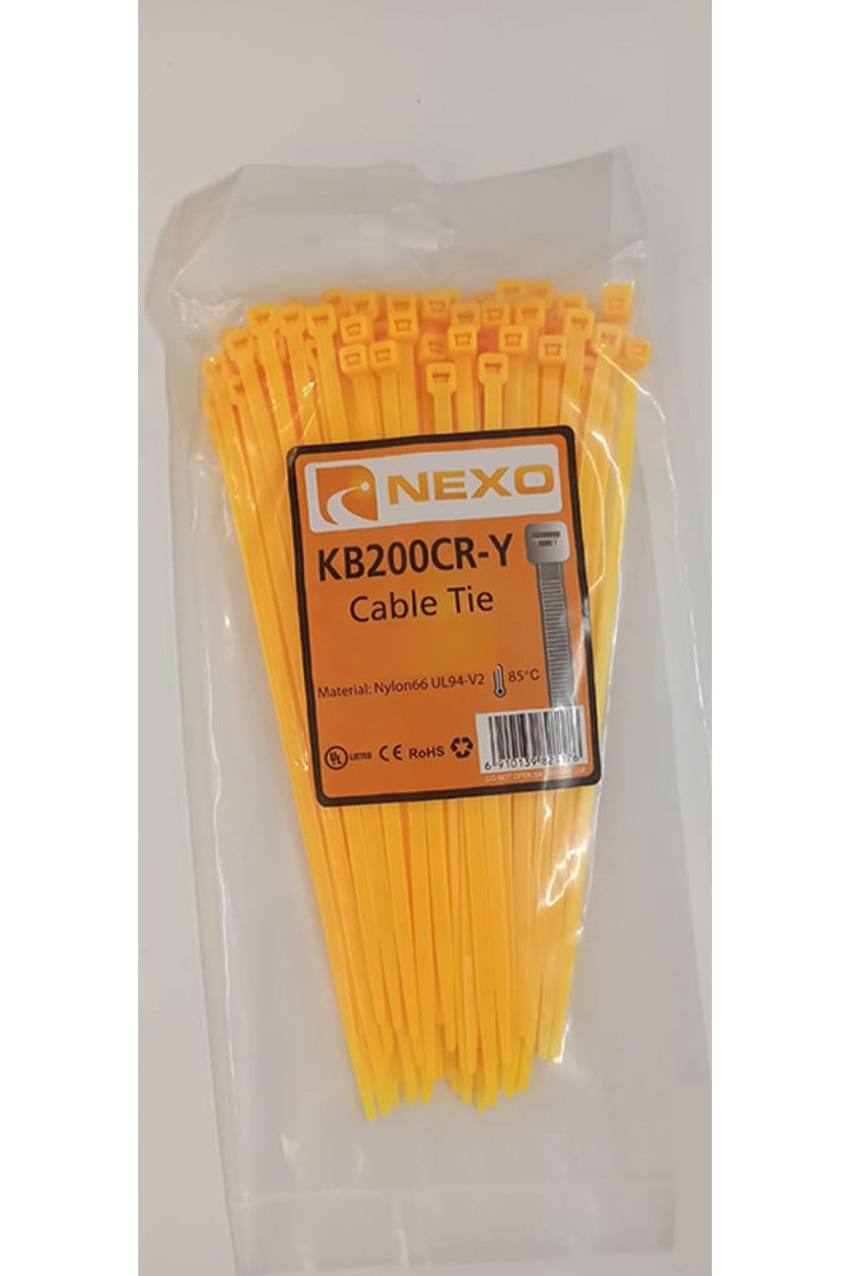 Nexo Sarı Renkli Kablo Bağı 450x7,80 100'lü Pk