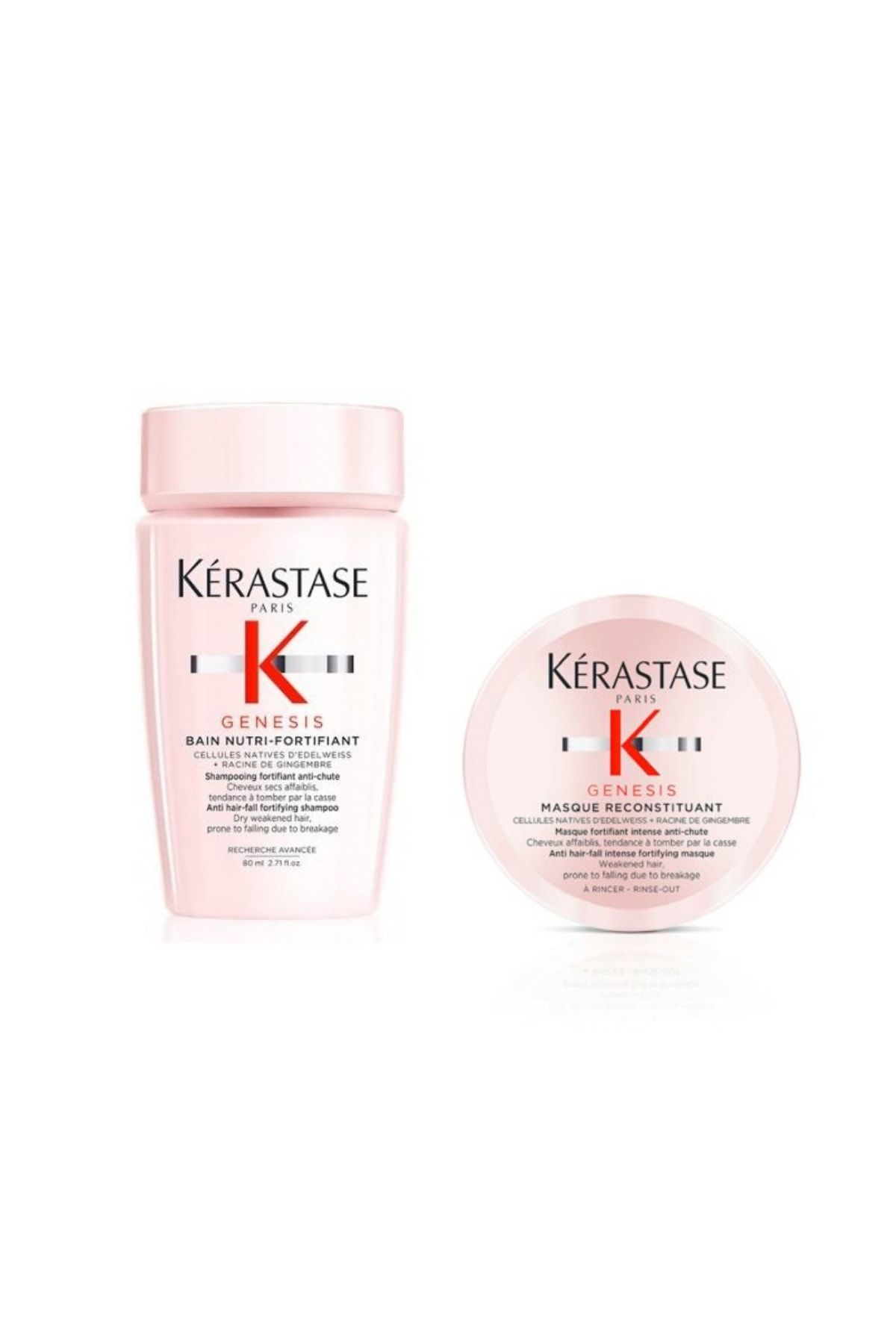 Kerastase Travel Sıze Genesis Bain Saç Dökülmesine Karşıtı Güçlendirici Şampuan 80 ml + Maske 75 ml