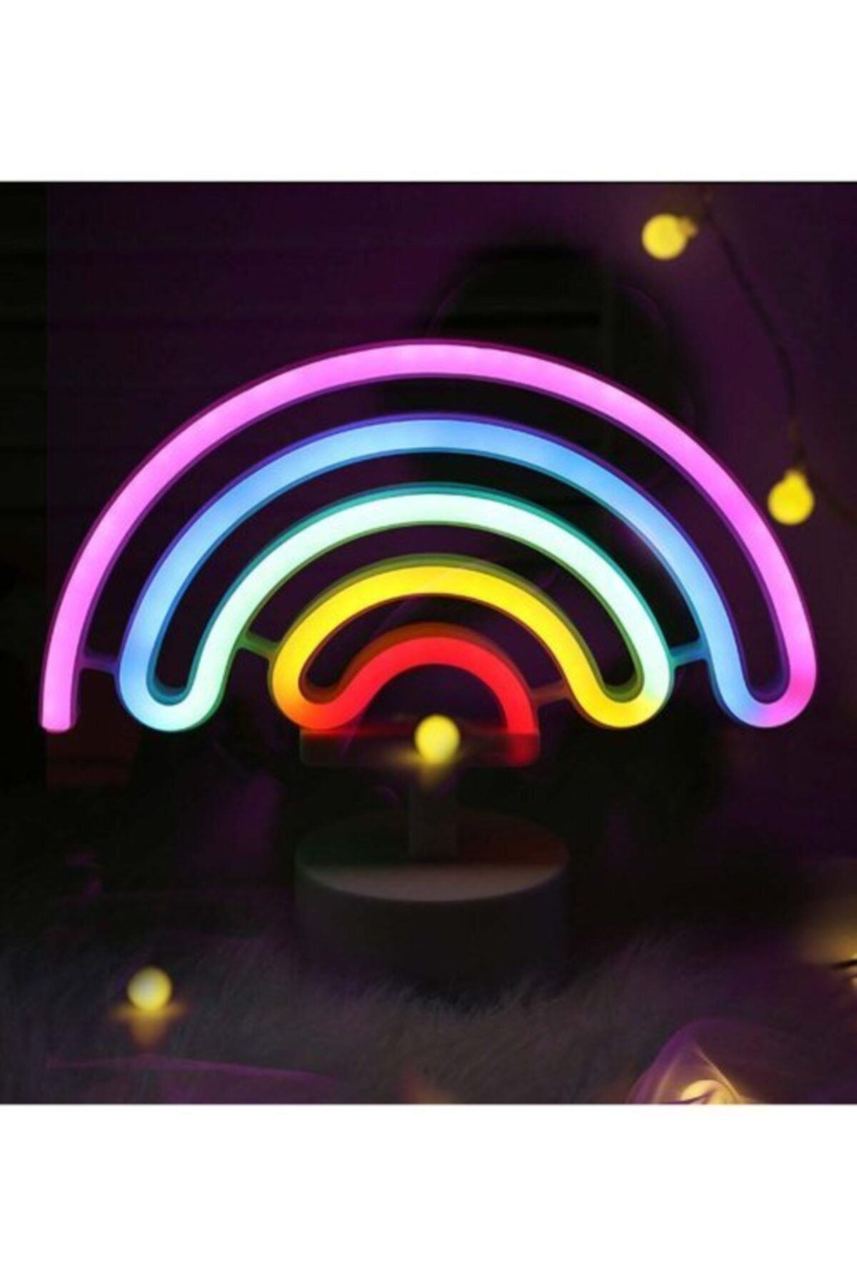 BUPA Dekoratif Gökkuşağı Neon Led Gece Lambası