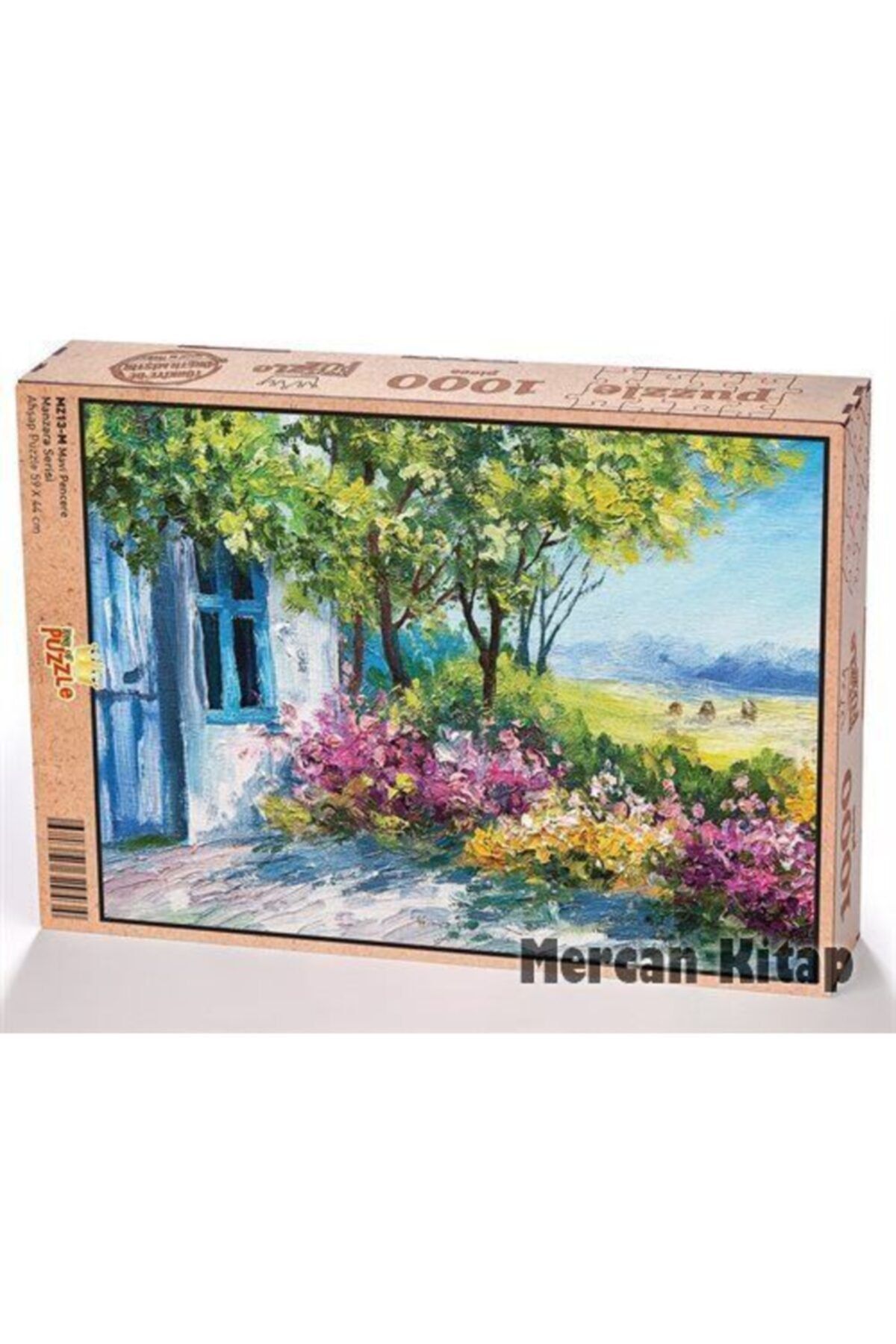 King Of Puzzle Mavi Pencere Ahşap Puzzle 1000 Parça (mz13-m)