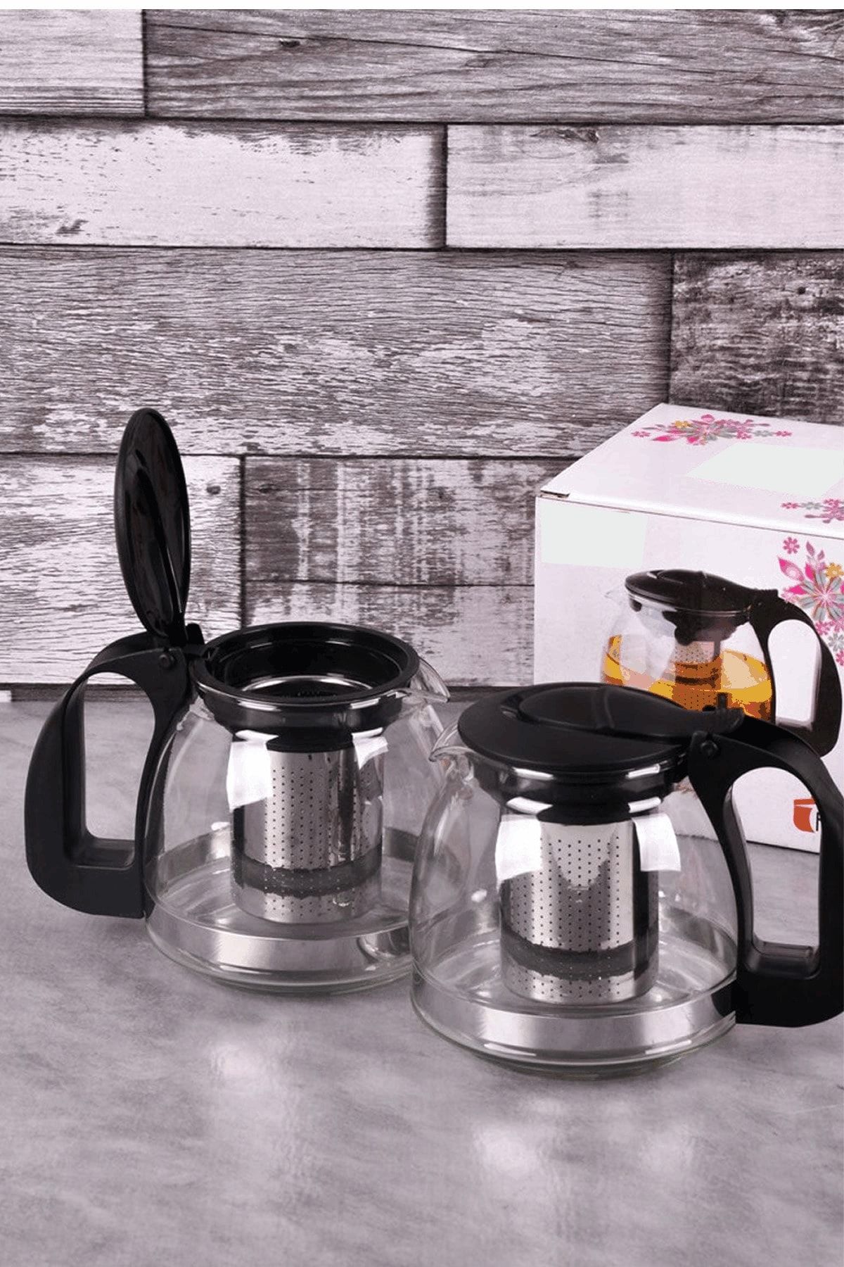 Paçi Büyük Boy Süzgeçli Cam Demlik  1250 ml