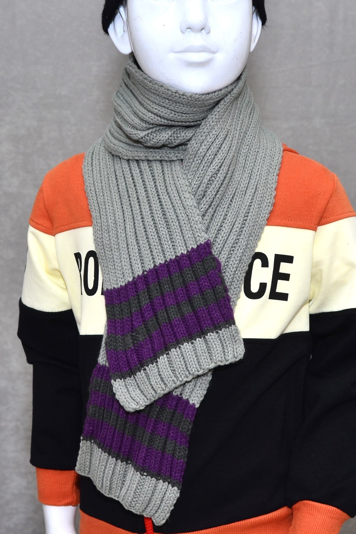 C&A Erkek Çocuk Gri Örgü Atkı