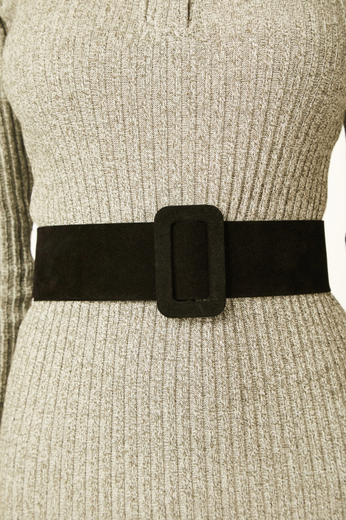 Versla Kare Tokalı Süet Kemer