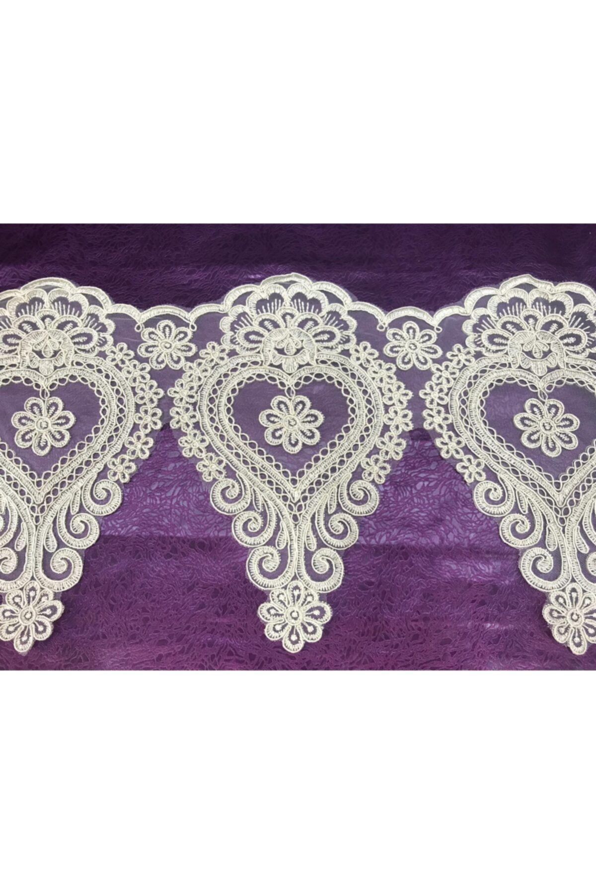 FRANSIZ GÜPÜRÜ Fransız Güpür 2 Metre 24 Cm Krem
