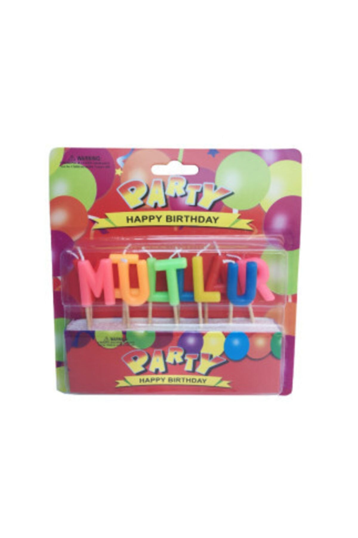 whiteavm Karşık Renk Mum Mutlu Yıllar Kürdanlı Set P1-144