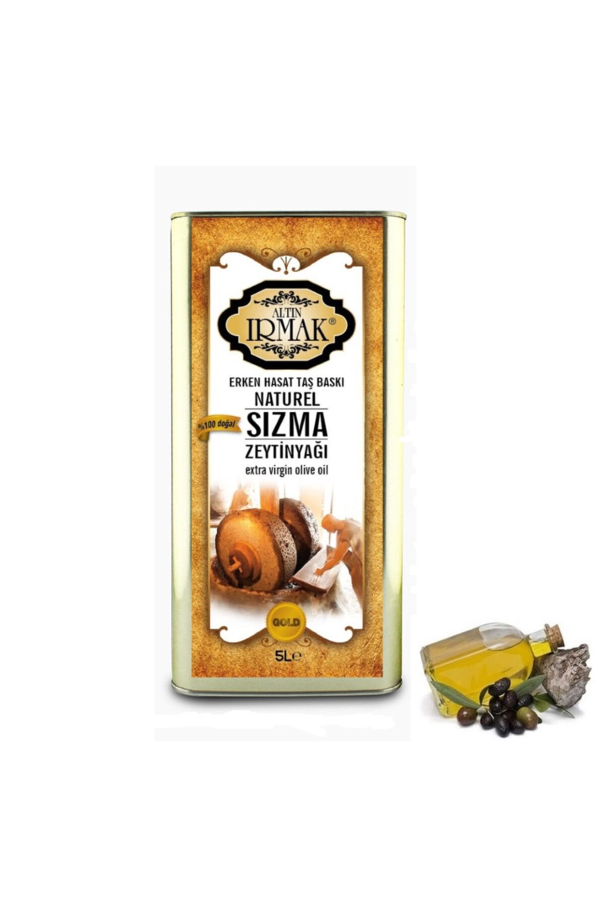 altın ırmak Erken Hasat Taş Baskı Natürel Sızma Zeytinyağı 5lt
