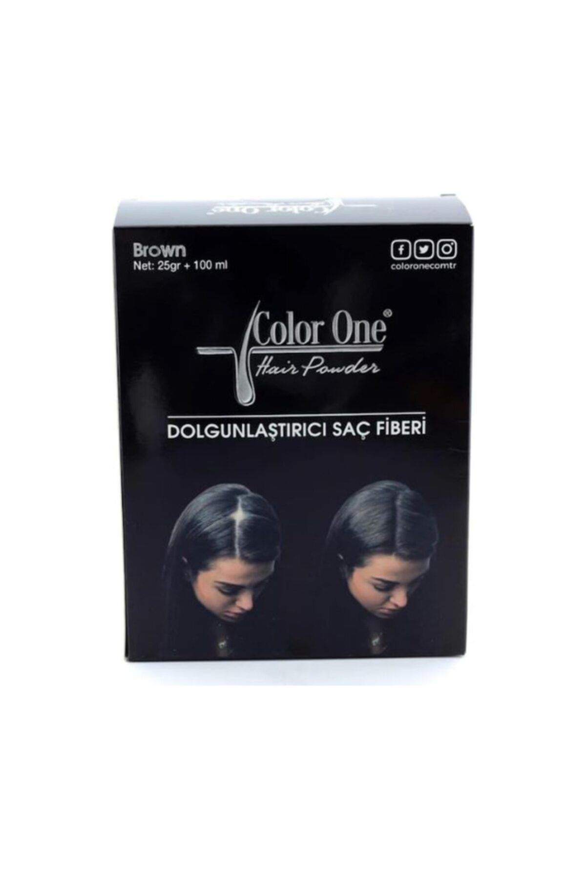 Color One Hair Powder Brown Dolgunlaştırıcı Saç Fiberi 25 Gr +100 Ml