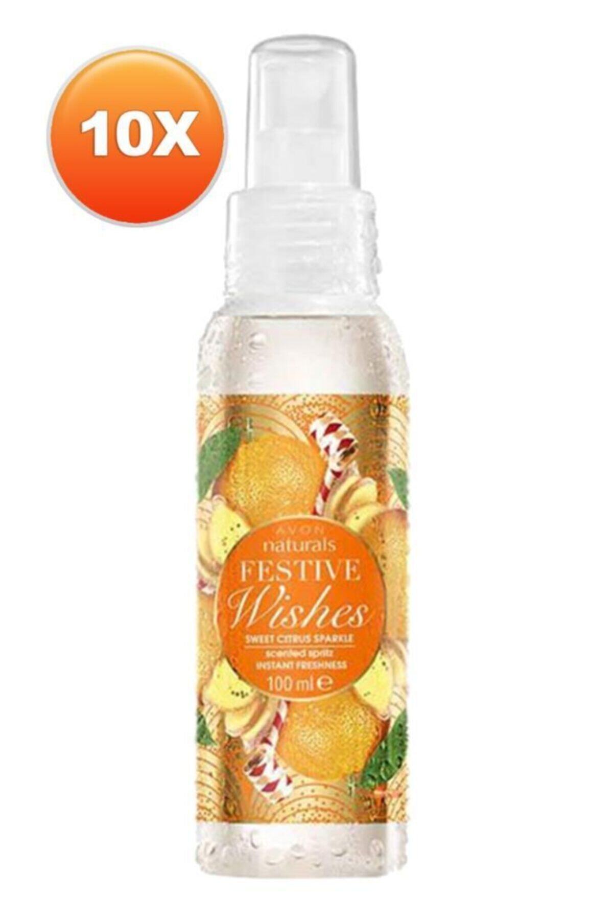AVON Naturals Festive Wishes Turunçgil Kokulu Vücut Spreyi 100 Ml. Onlu Set