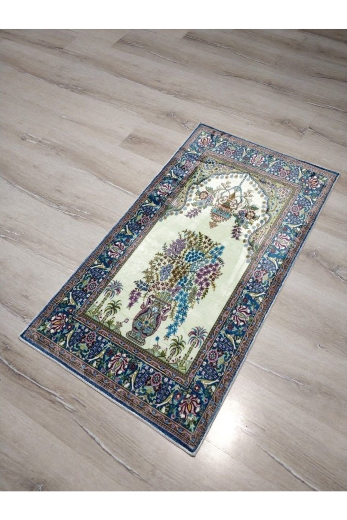 YAMALI home Mavi Bambu Halı Seccade Sec17