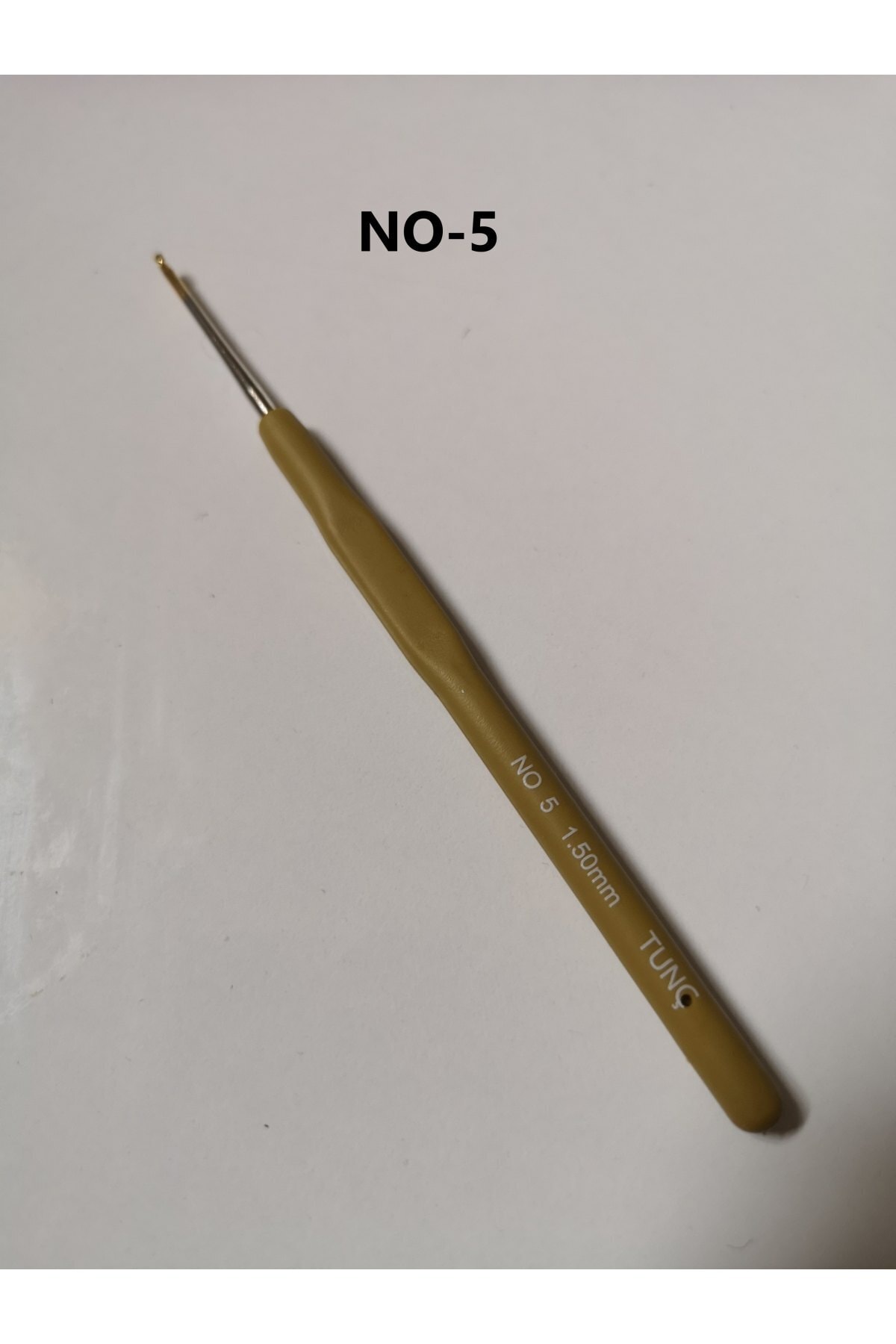 Tunç Elastik Saplı Dantel Tığ No-5