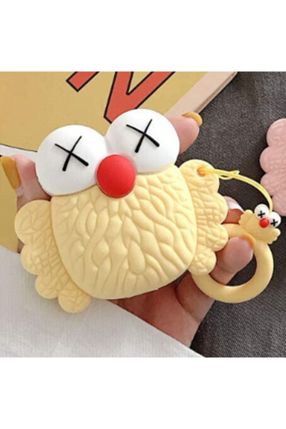 MY MÜRDÜM Sevimli Susam Sokağı Elmo Sarı Airpods Kılıfı 1. Ve 2. Nesil Uyumlu