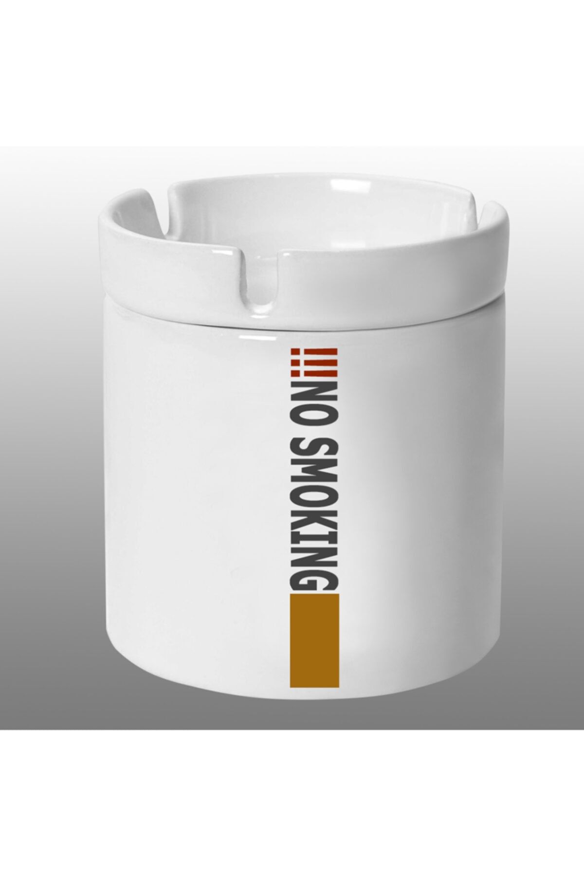 YEDİTEPEHAYAT No Smoking Yazılı Kül Tablası Beyaz