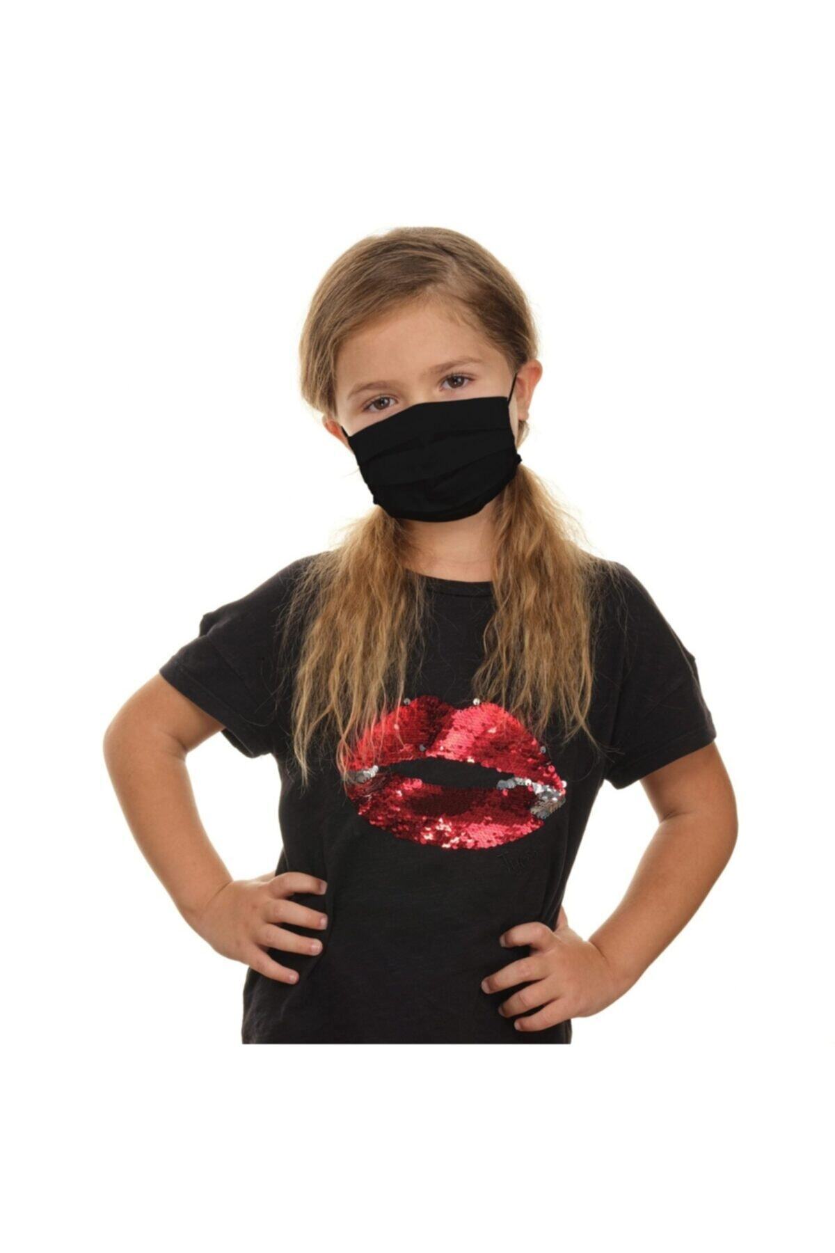 DIZAYN MASK Siyah Enseden Lastik Kullanımlı M Beden Telsiz Maske