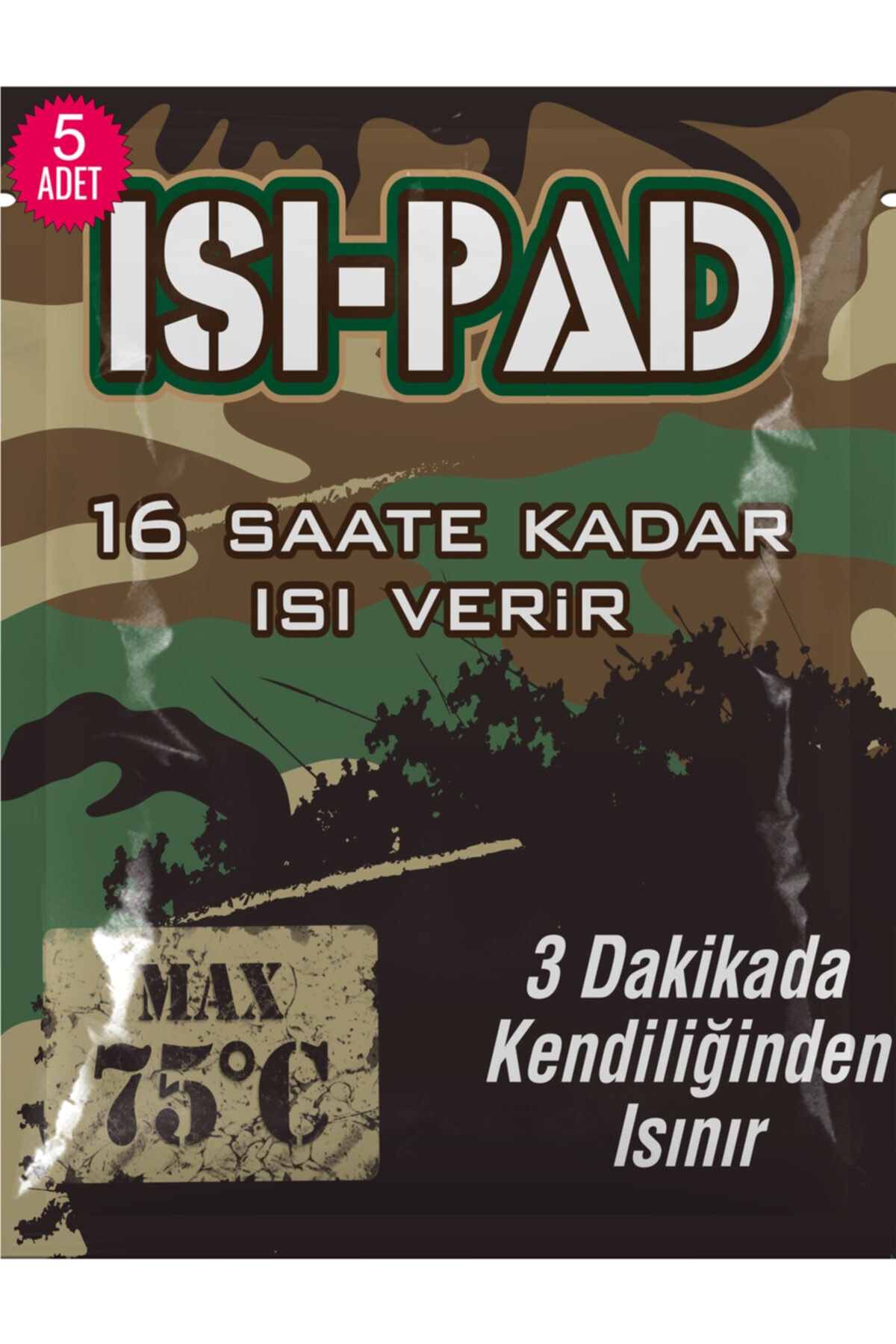 Miracleplus Isıpad Cep Sobası ( Büyük Boy)16 Saat (5'li)