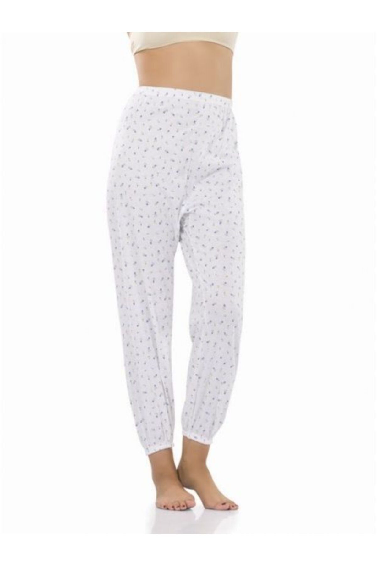Seher Yıldız Kadın  Çiçek Desenli  Battal Boy Tek Alt Pijama  3'lü