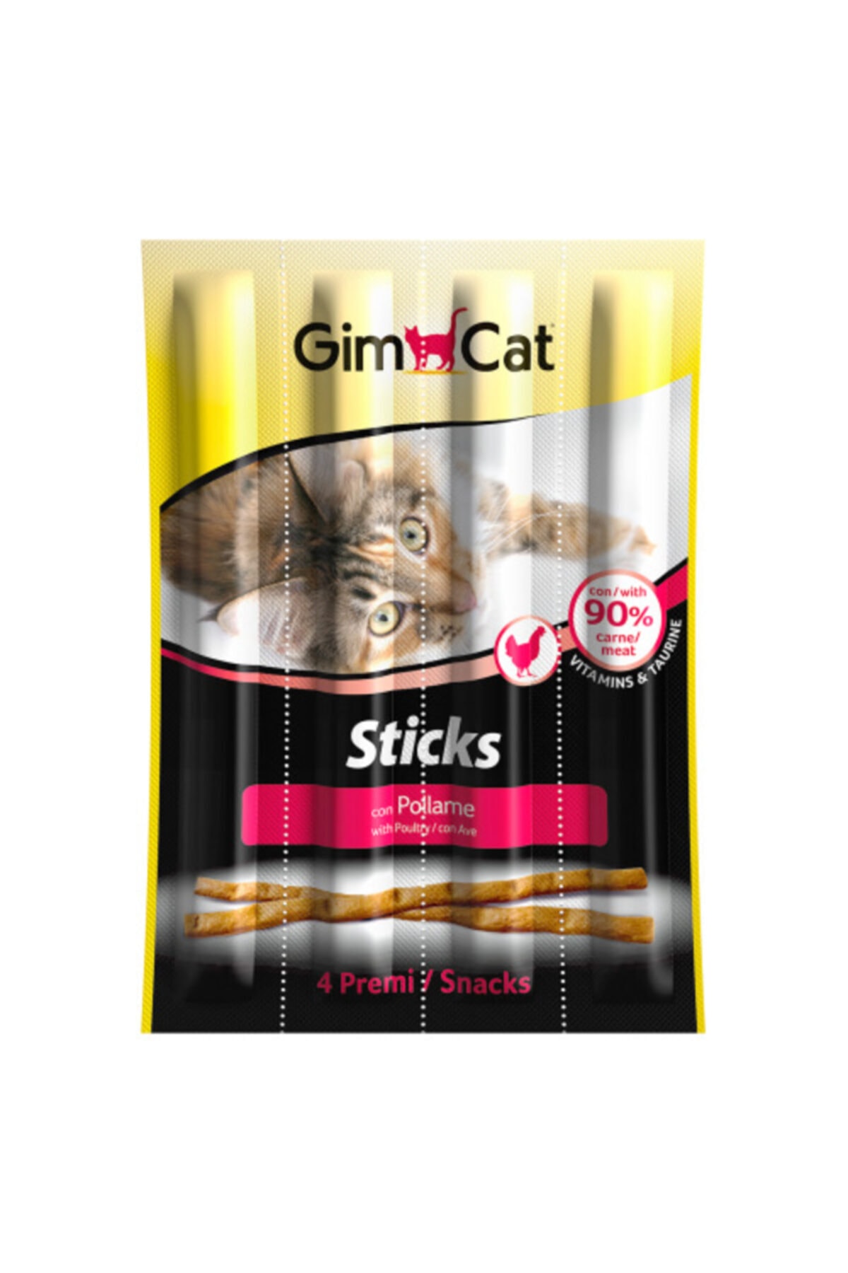 Gimcat Sticks Kümes Hayvanlı Tahılsız Kedi Ödülü 4 Adet