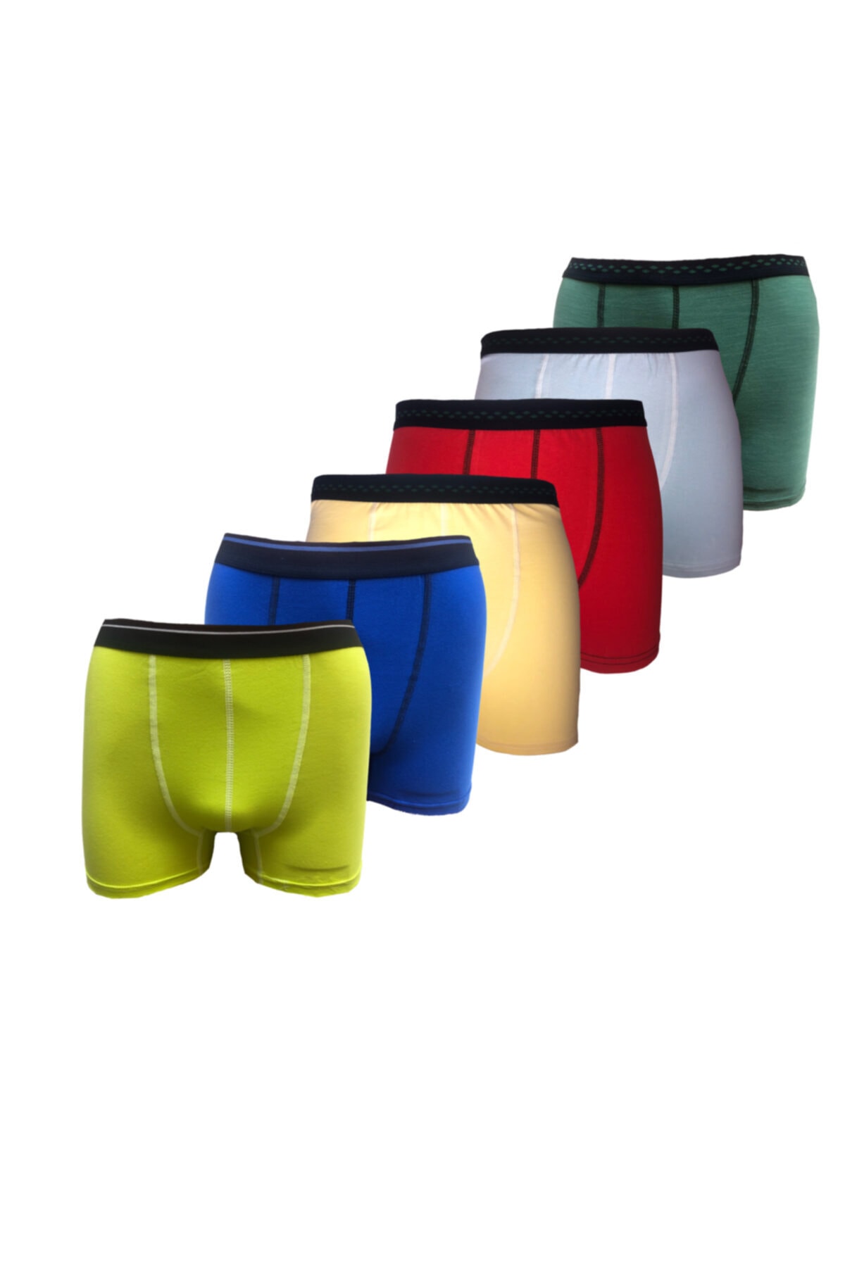 Pacman Erkek Boxer 6'li Basic Açık Renkli