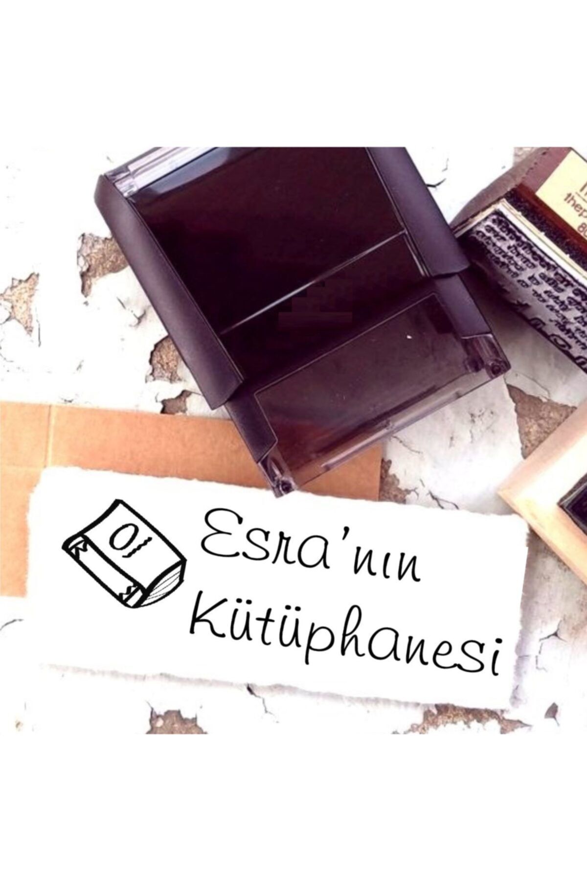 EHediyeci Kişiye Özel Tasarım İsim Yazılı Kitap Kaşesi -47