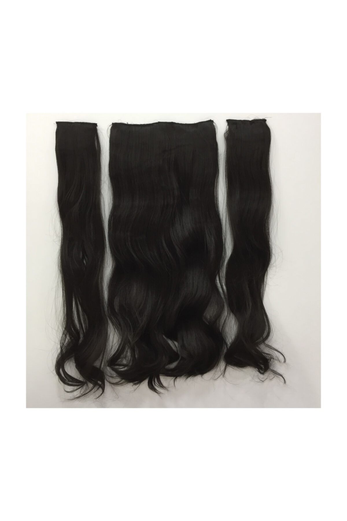 Eva Peruk Dalgalı Fiber Yarımay Set 250 Gr 70 cm Koyu Kestane