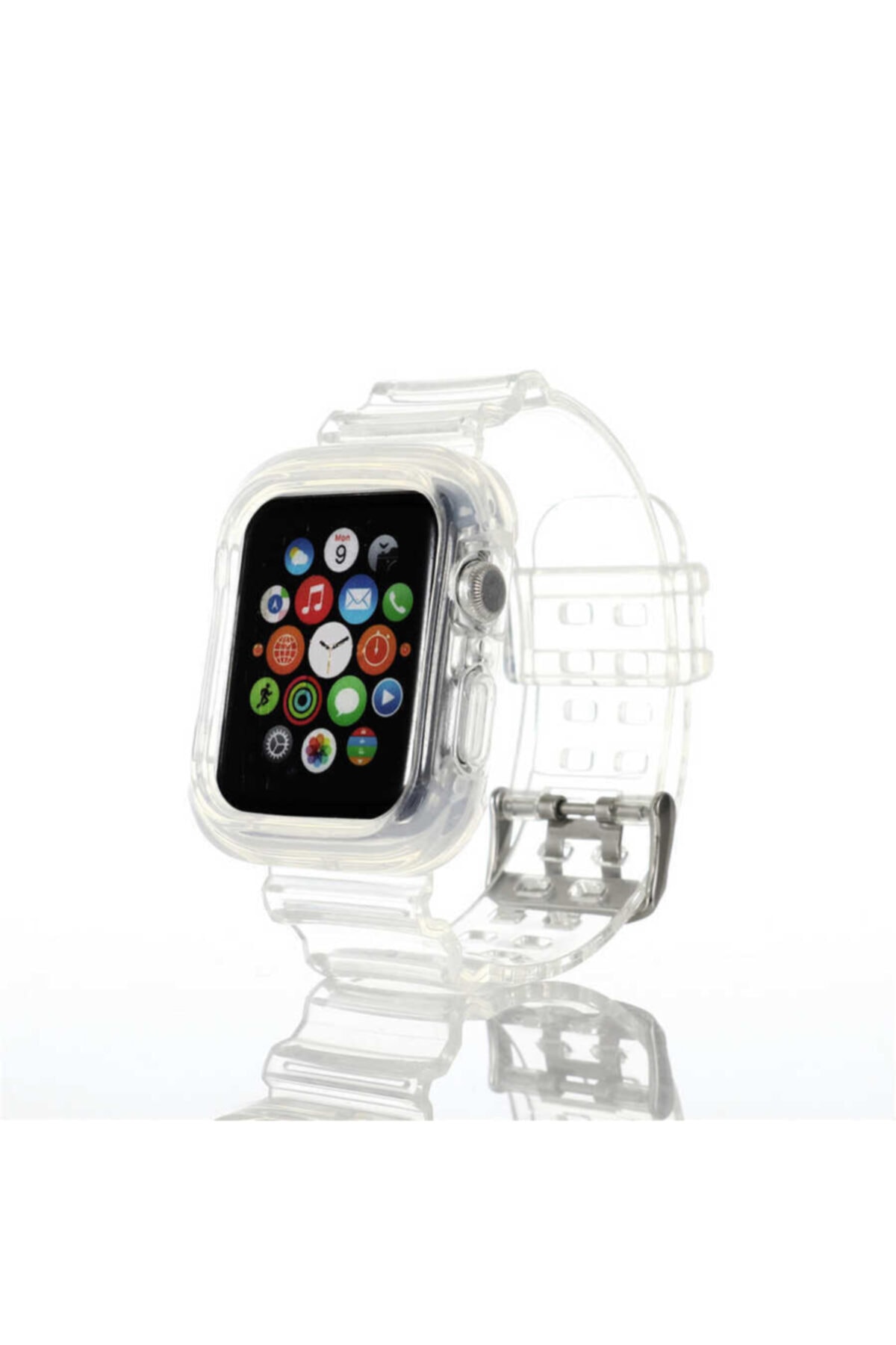Nezih Case Kayış/kordon Ve Kasa Koruyucu Apple Watch Seri 2/3/4/5/6 38mm Şeffaf (SAAT DEĞİLDİR)