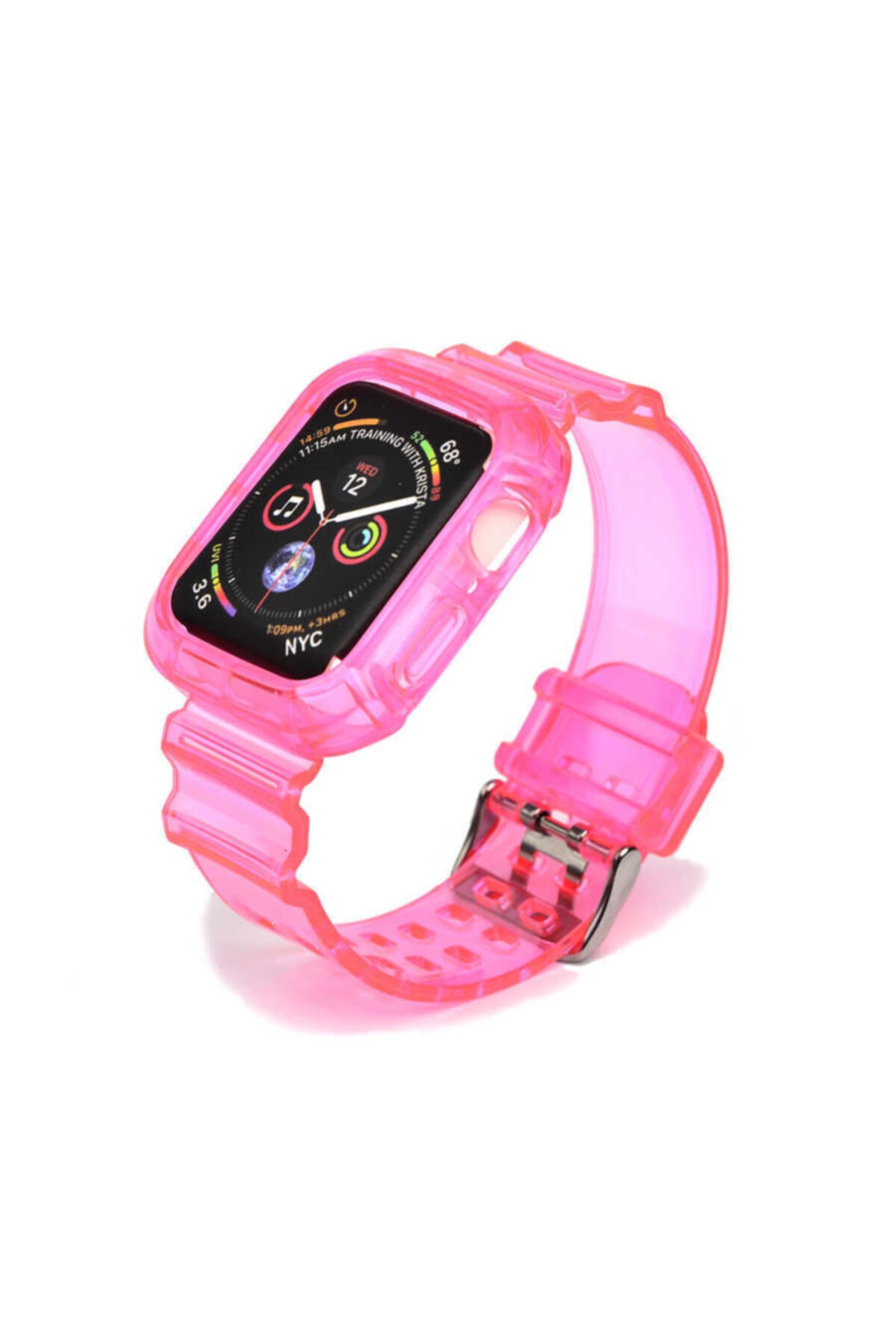Nezih Case Kayış/kordon Ve Kasa Koruyucu Apple Watch Seri 2/3/4/5/6 38mm Pembe (SAAT DEĞİLDİR)