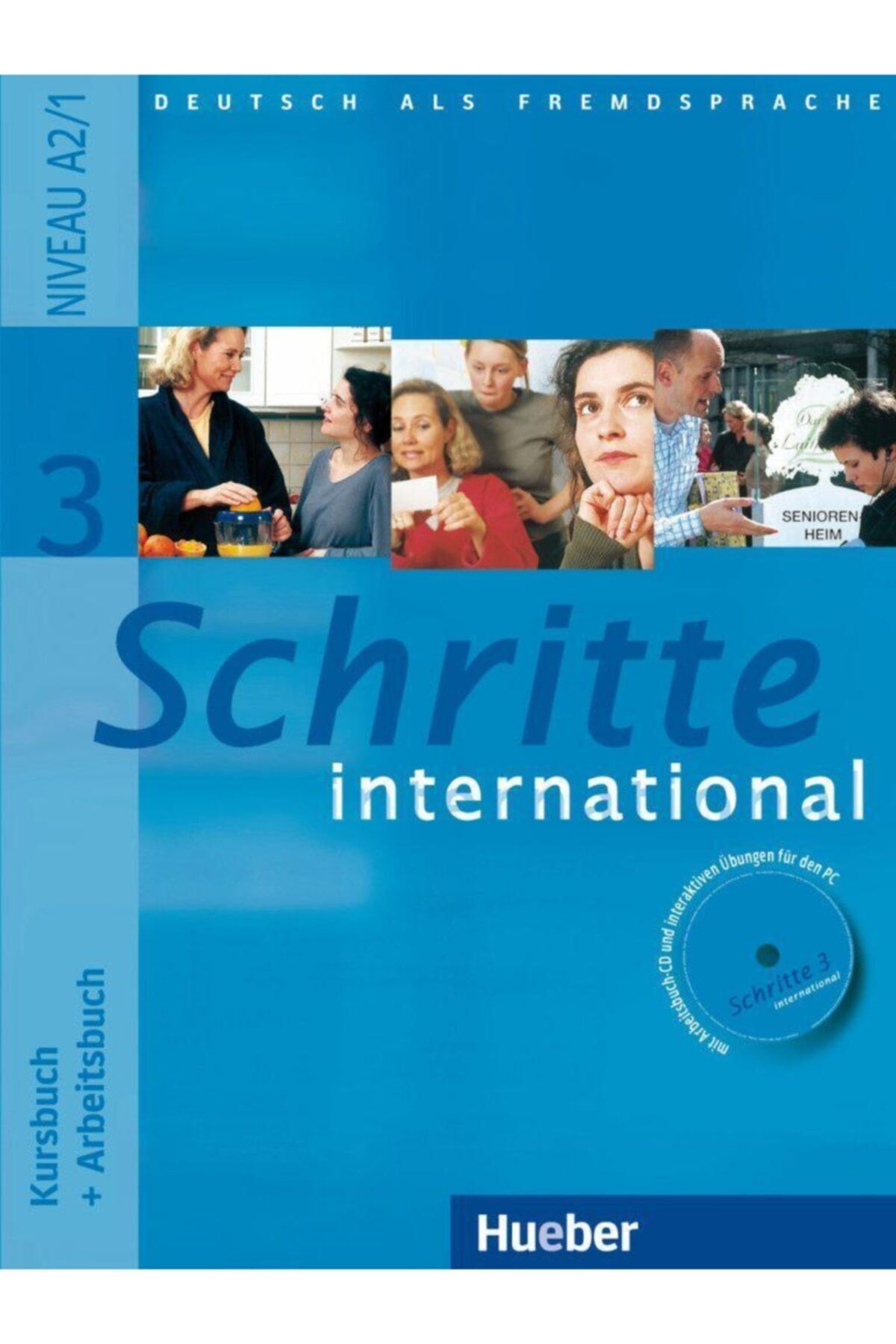 Hueber Yayınları Schritte International 3 Kursbuch Arbeitsbuch A2.1 Mit Audio-cd Zum