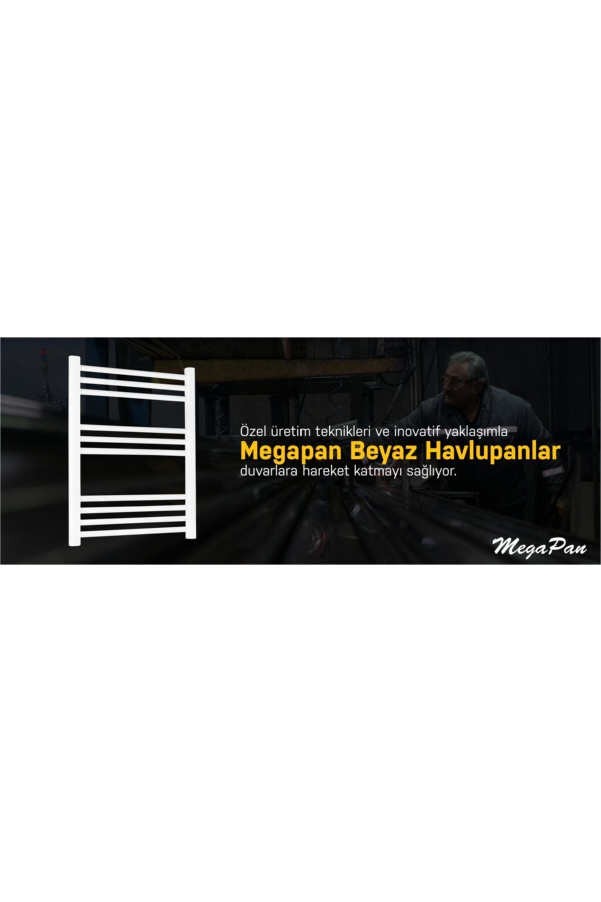 MEGAPAN 40 Cm X 110 Cm 15 Boru Beyaz Havlupan