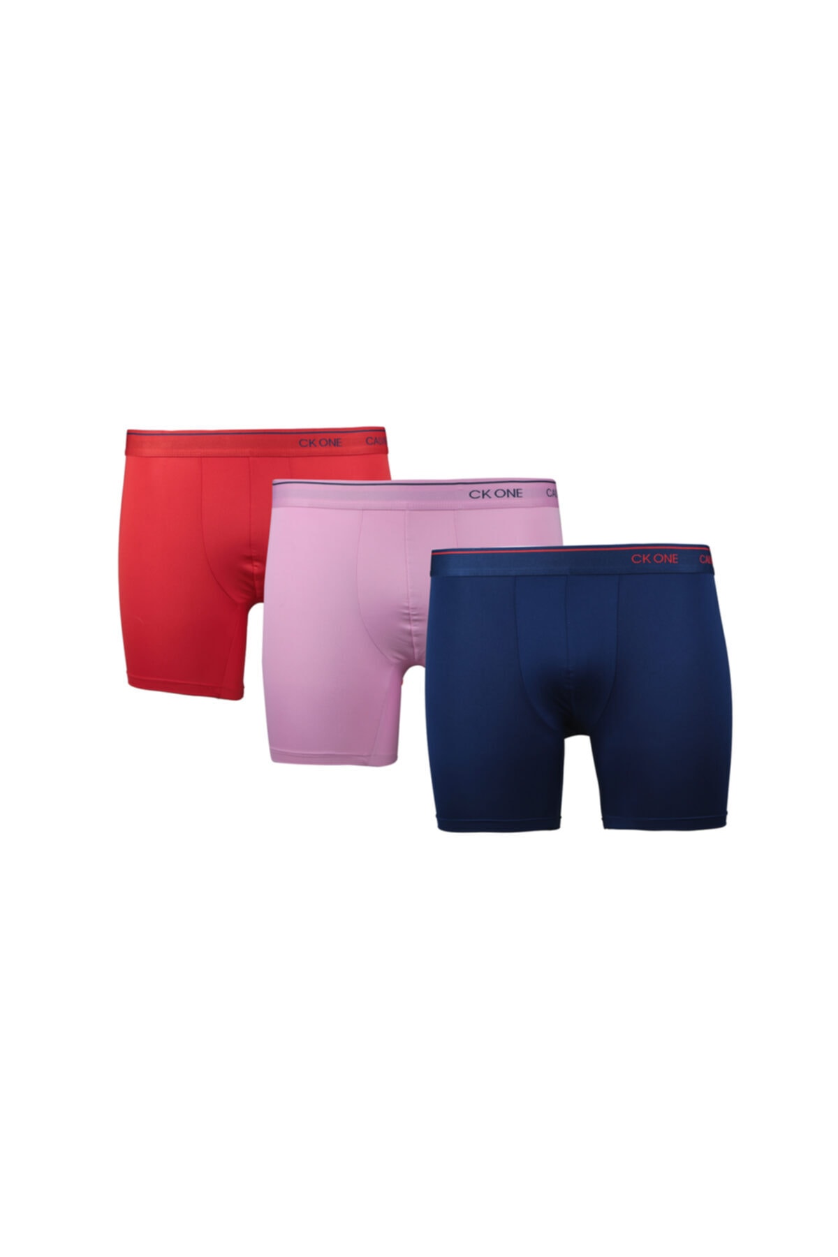 Calvin Klein Erkek Lacivert Pembe Kırmızı Boxer Nb2391-687 3'lü
